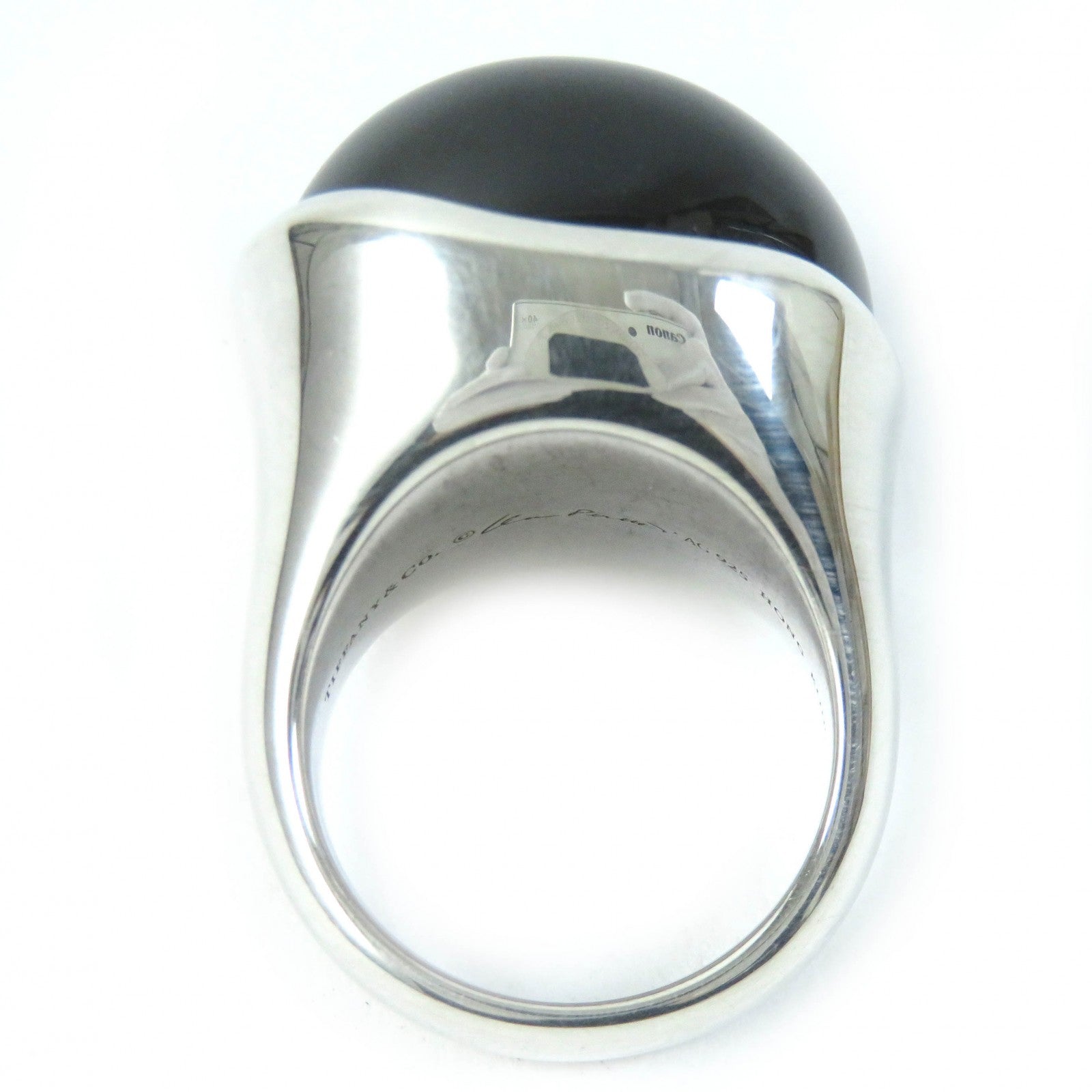 Tiffany & Co Elsa Peretti Onyx Ring SV925 Silver