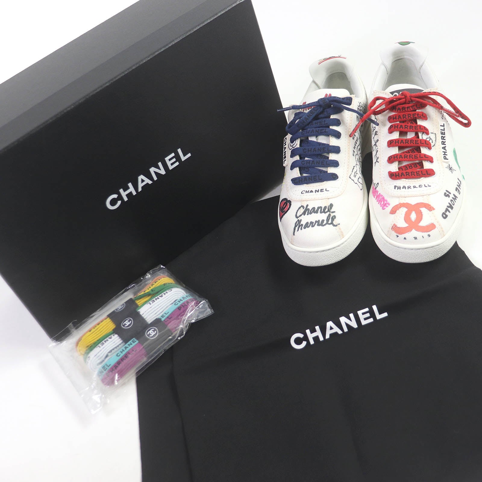 Chanel COCO Mark Paint Canvas Sneakers