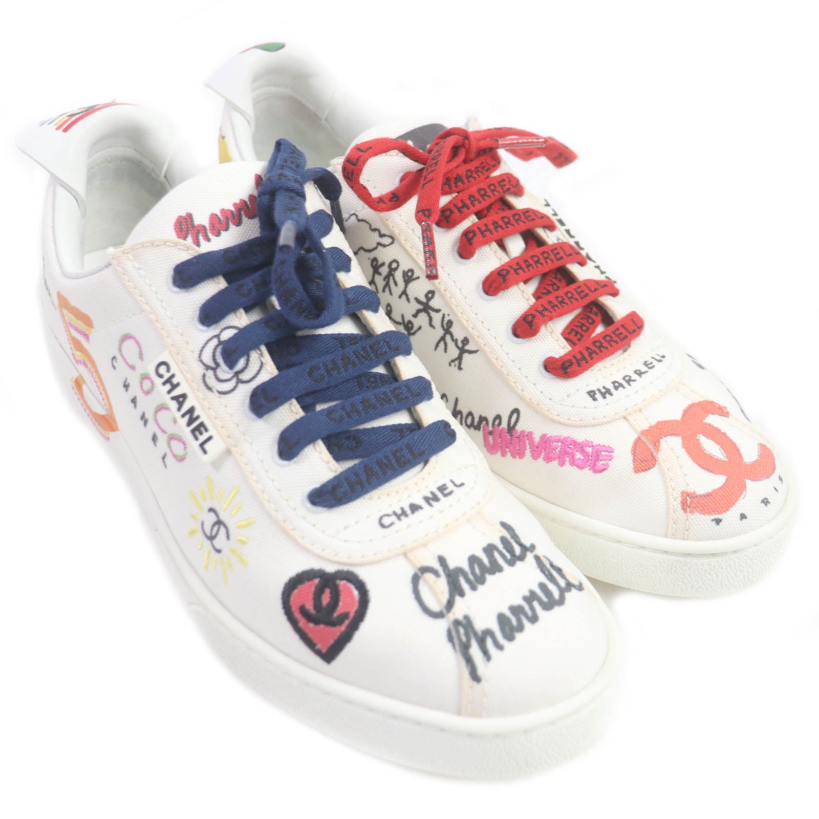 Chanel COCO Mark Paint Canvas Sneakers