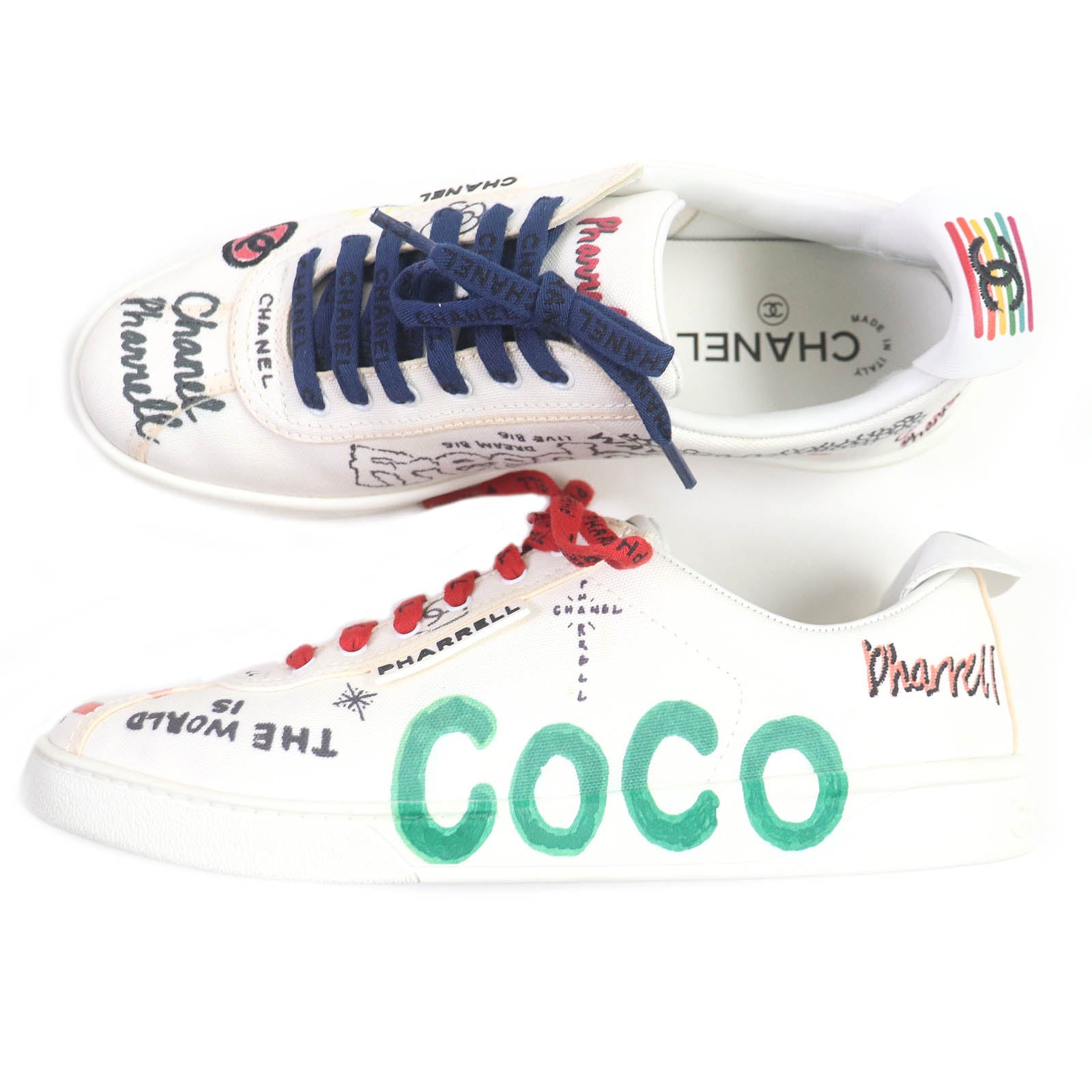 Chanel COCO Mark Paint Canvas Sneakers