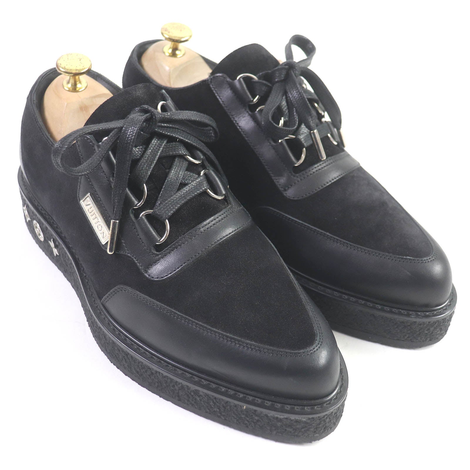 Louis Vuitton Creeper Line Suede Leather Shoes