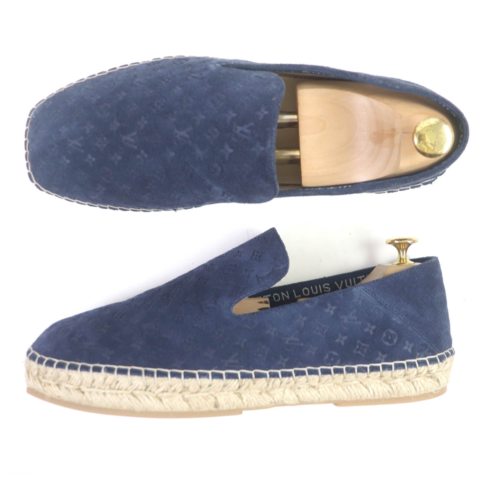 Louis Vuitton Suede Leather Monogram Espadrilles