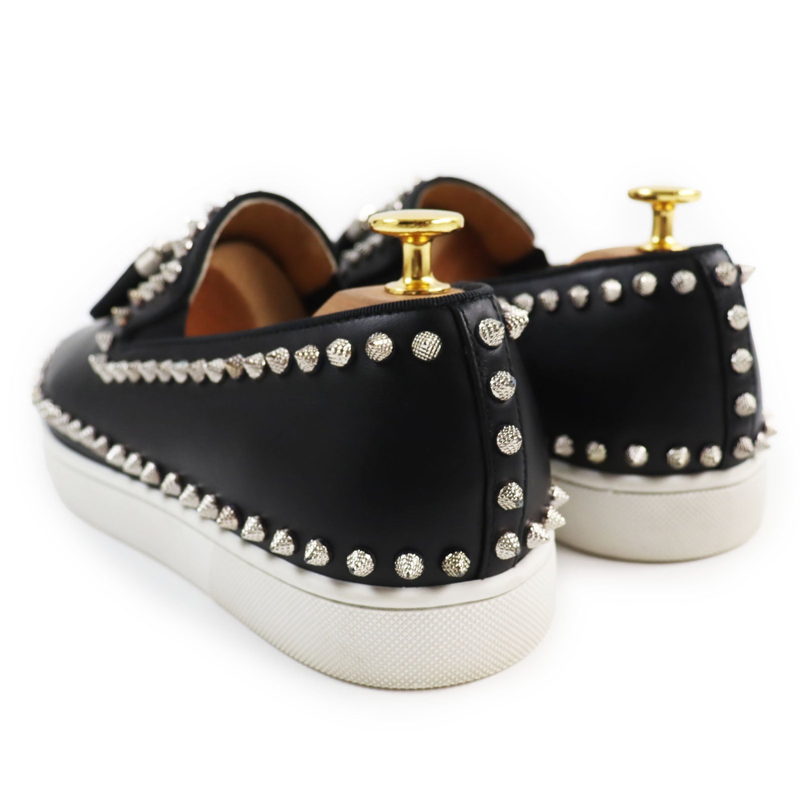 Christian Louboutin Leather Tassel Slip-ons Black 41