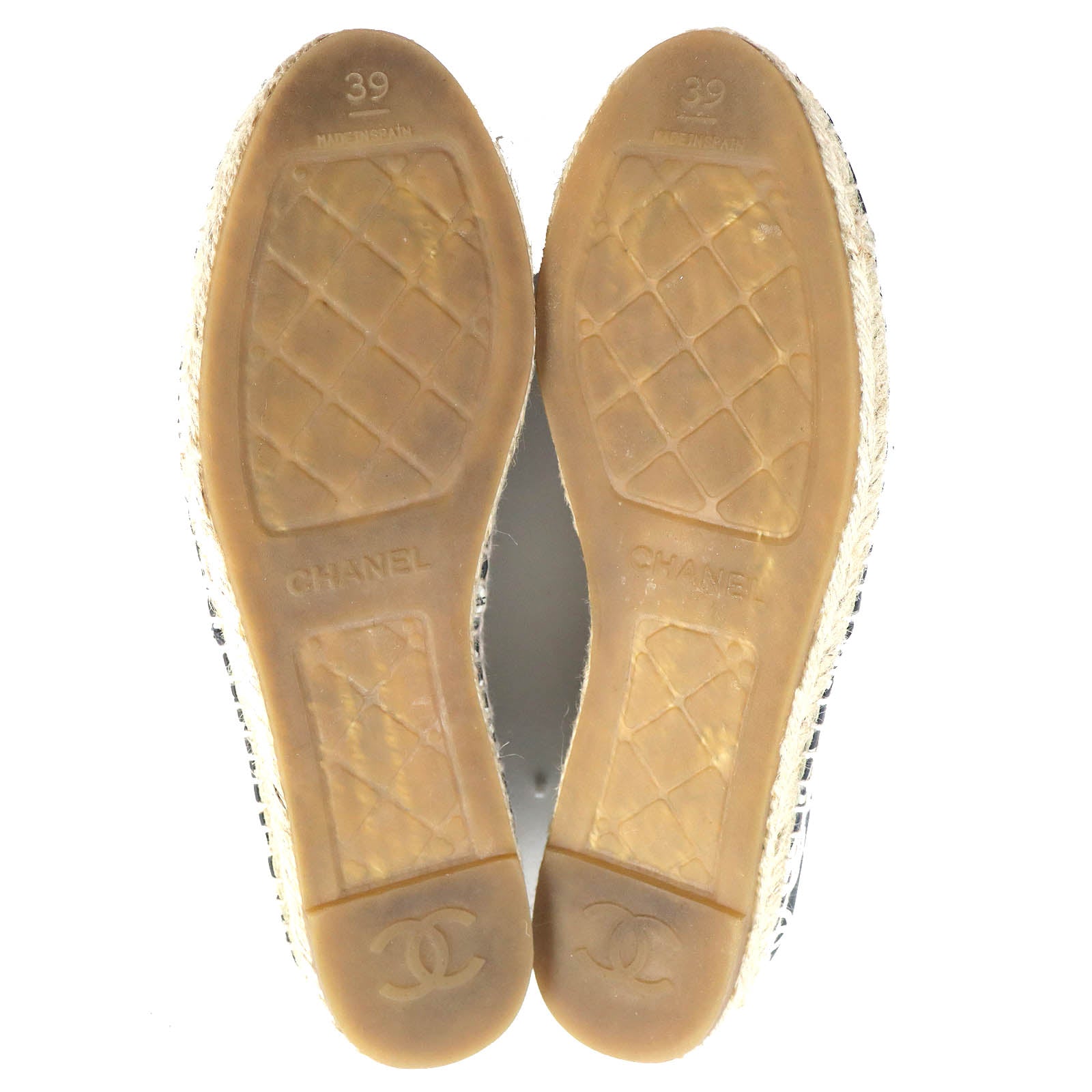 Chanel COCO Mark Espadrilles Leather Slip-ons 39