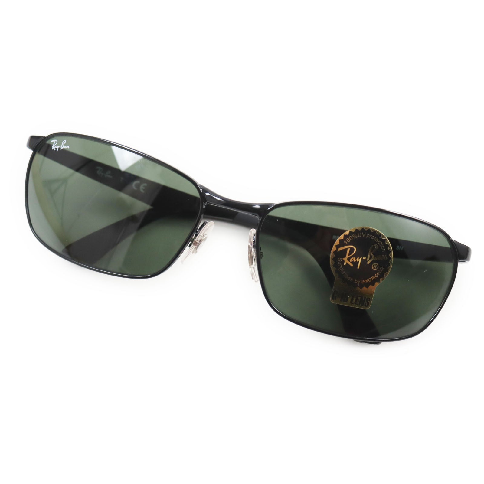 Ray-Ban RB3534 Square Sunglasses Black Green