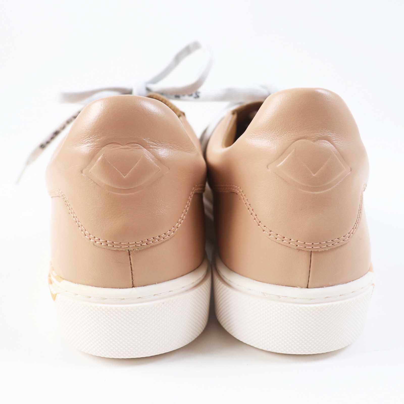 Chloe ESSIE Logo Leather Sneakers Beige 38