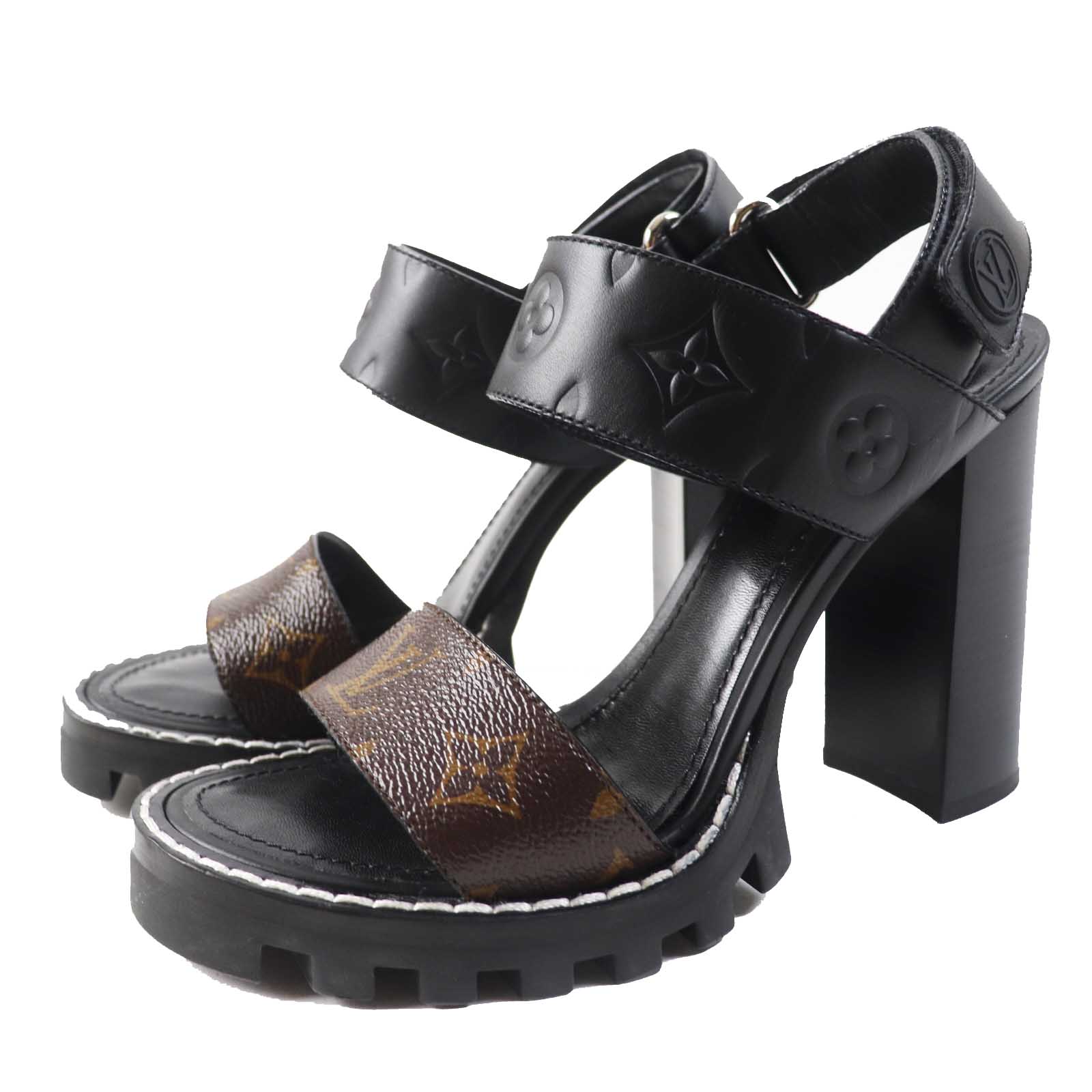 Louis Vuitton Monogram Ankle Strap Sandals