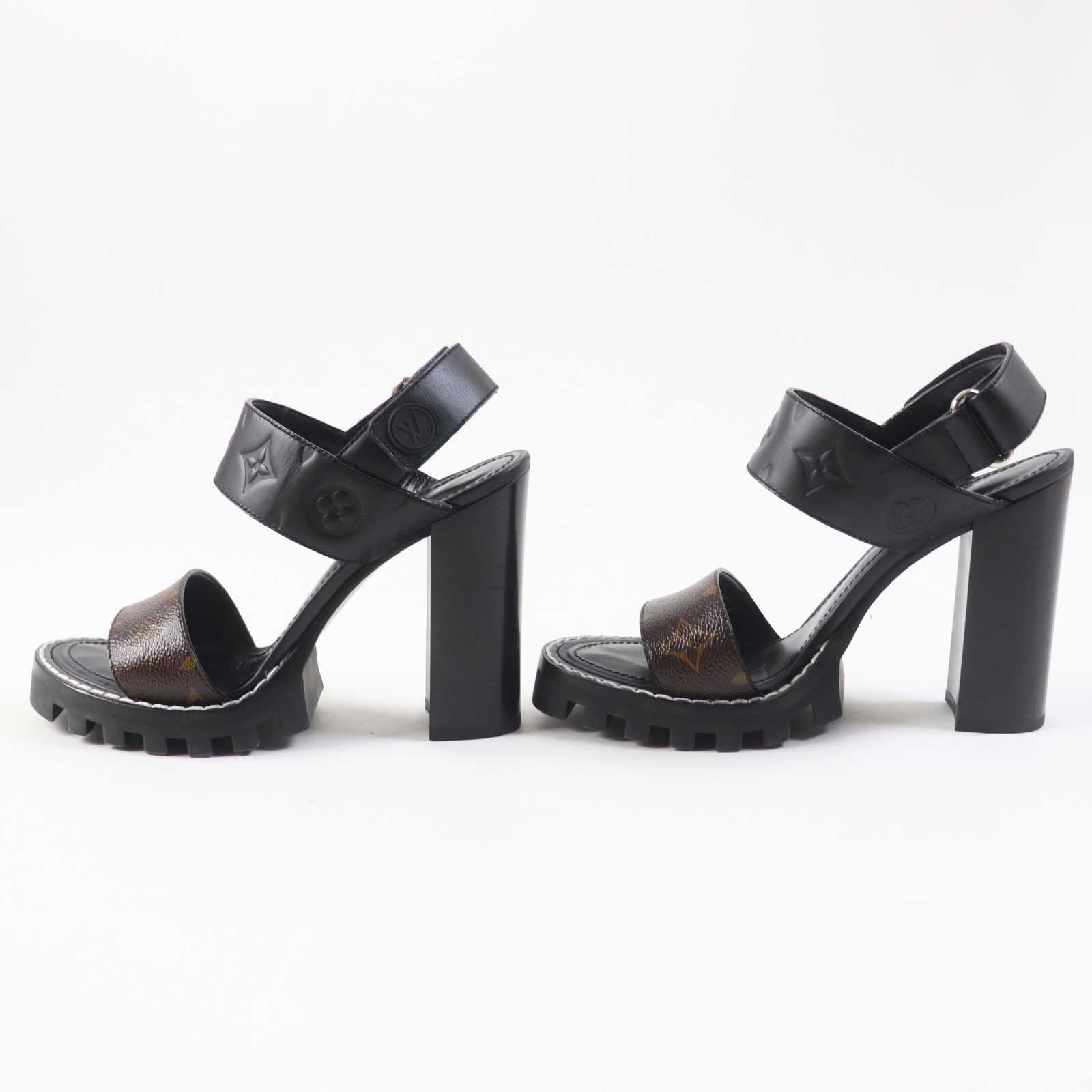 Louis Vuitton Monogram Ankle Strap Sandals