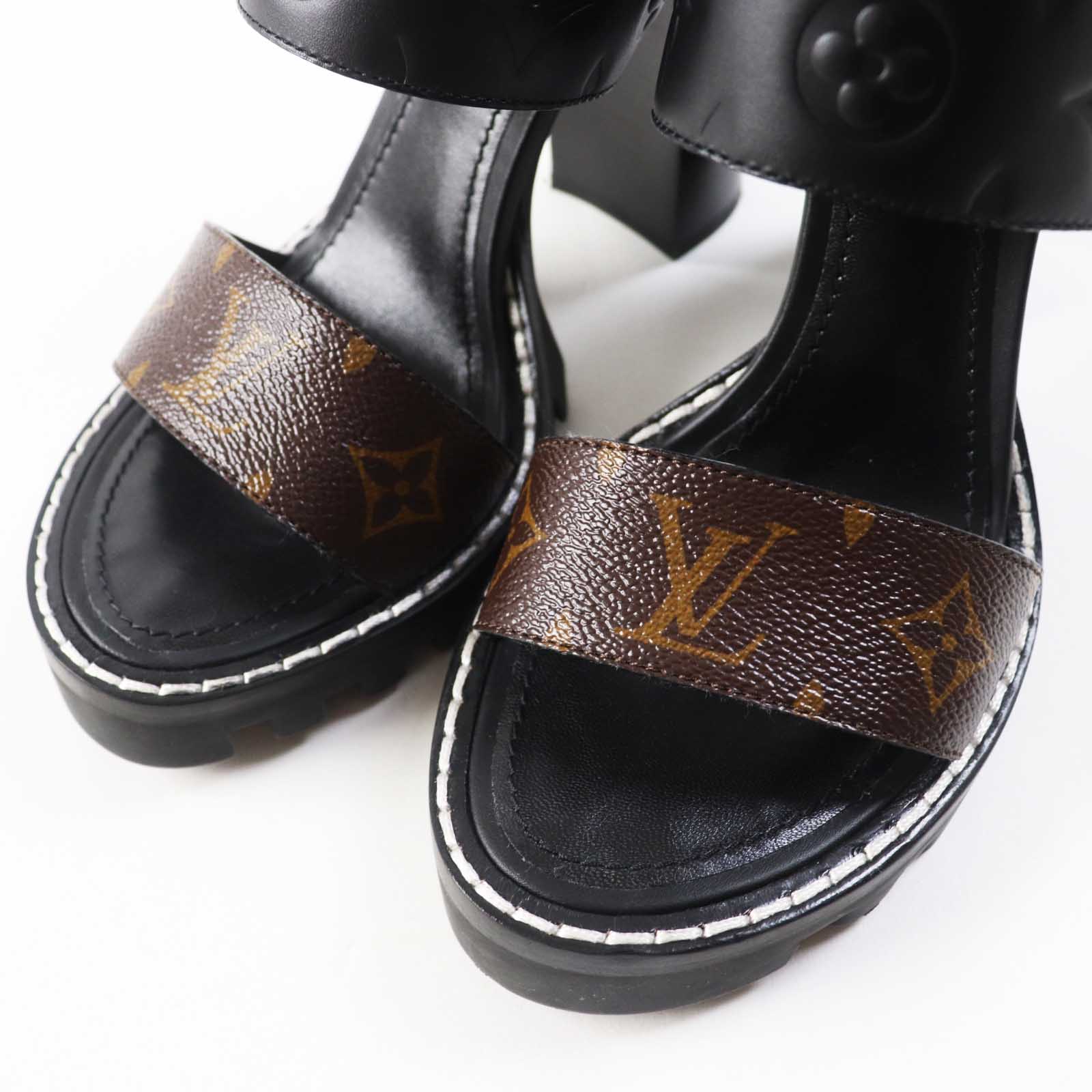 Louis Vuitton Monogram Ankle Strap Sandals