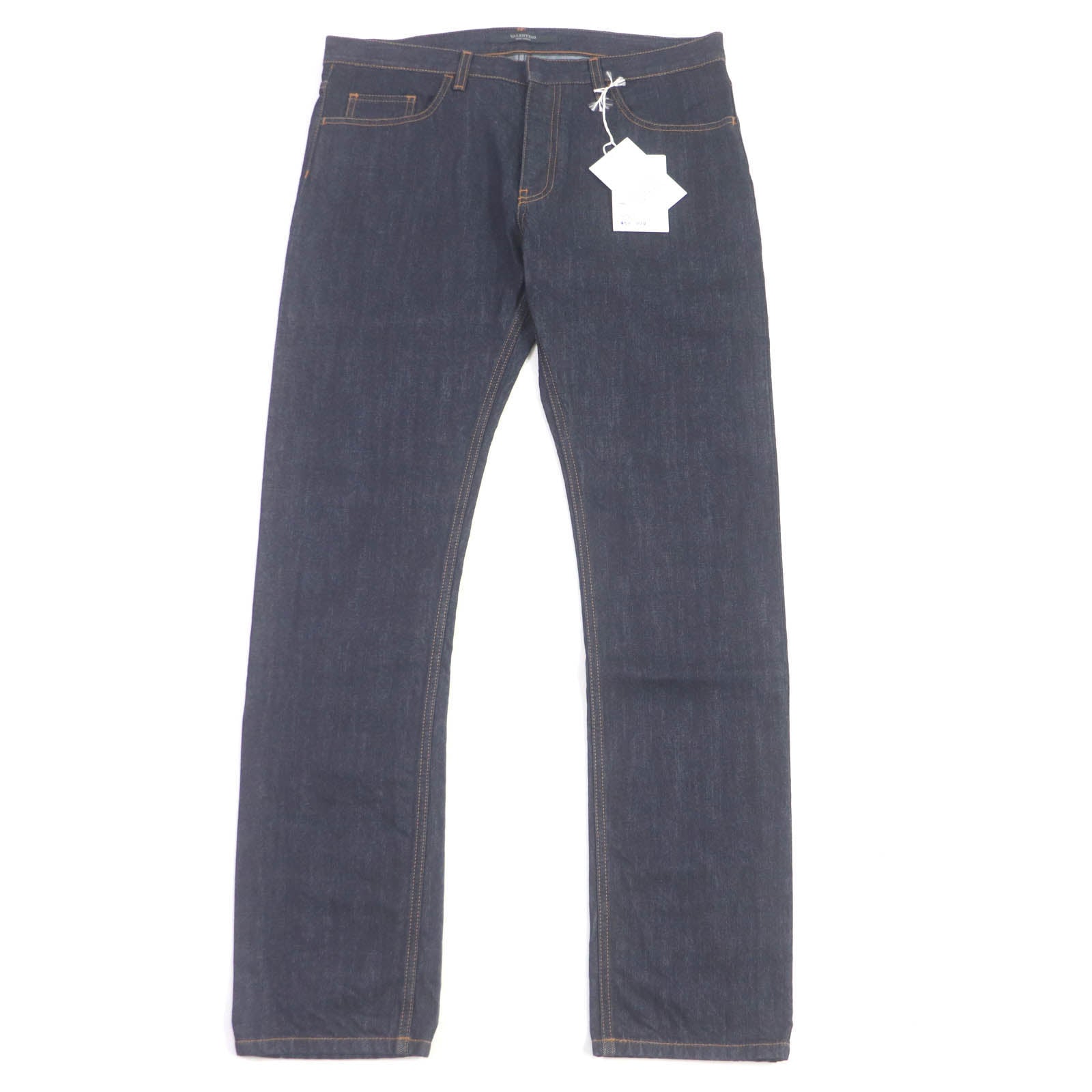 Valentino Rockstud Cotton Jeans Indigo Blue