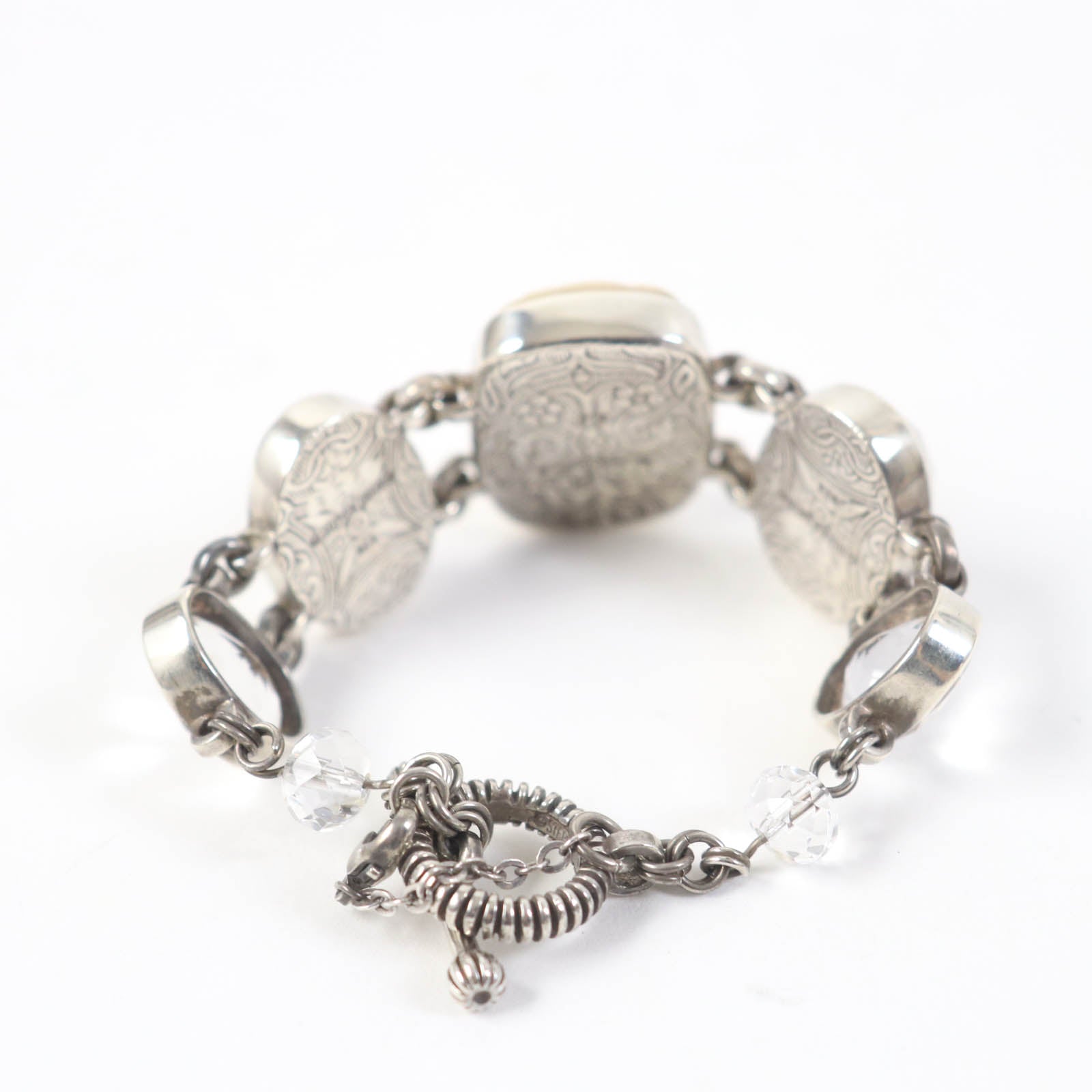 Stephen Dweck Pearl Quartz Floral Bracelet SV925