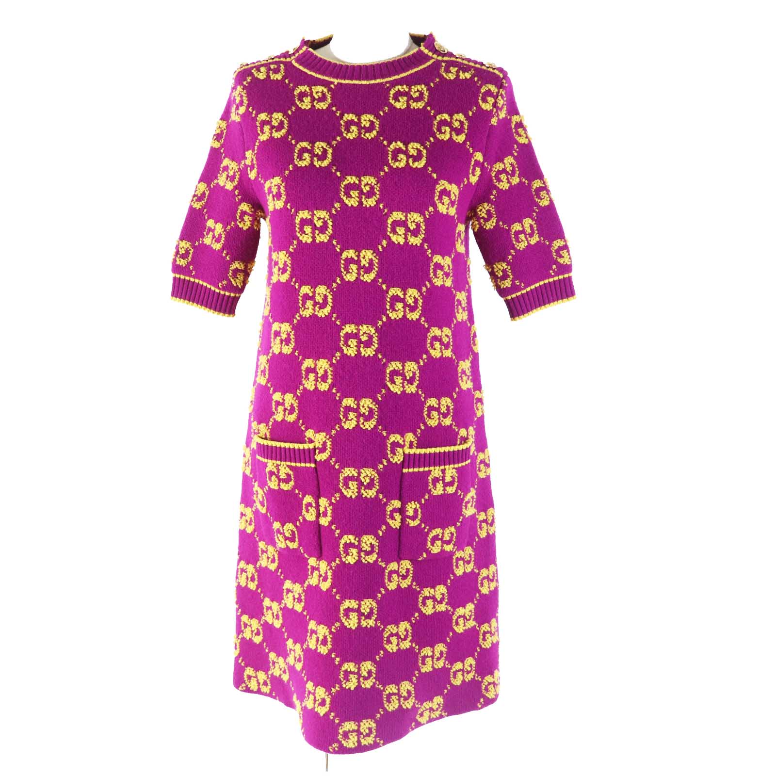 Gucci GG Wool Jacquard Dress XS