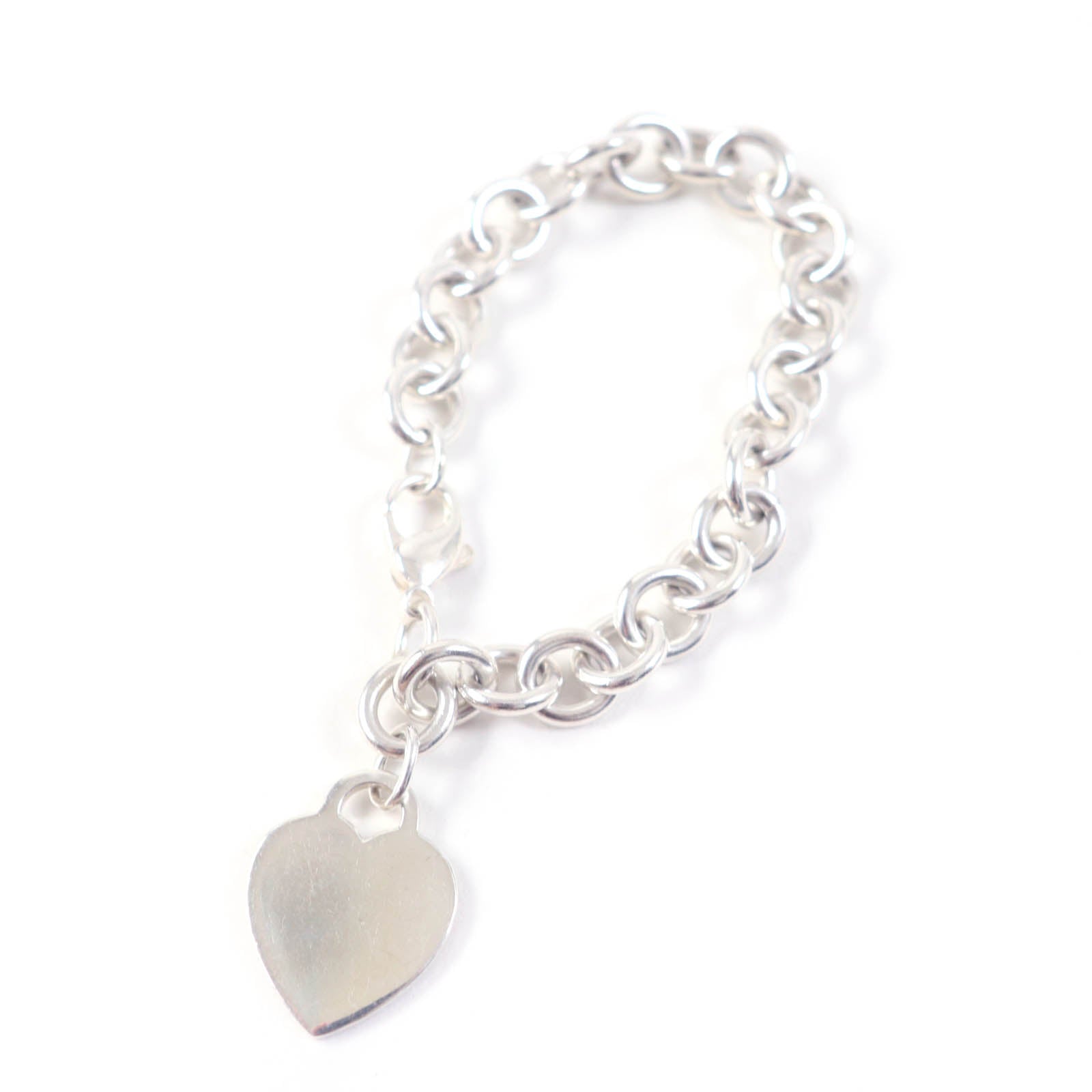 Tiffany & Co Heart Tag Chain Bracelet AG925 Silver