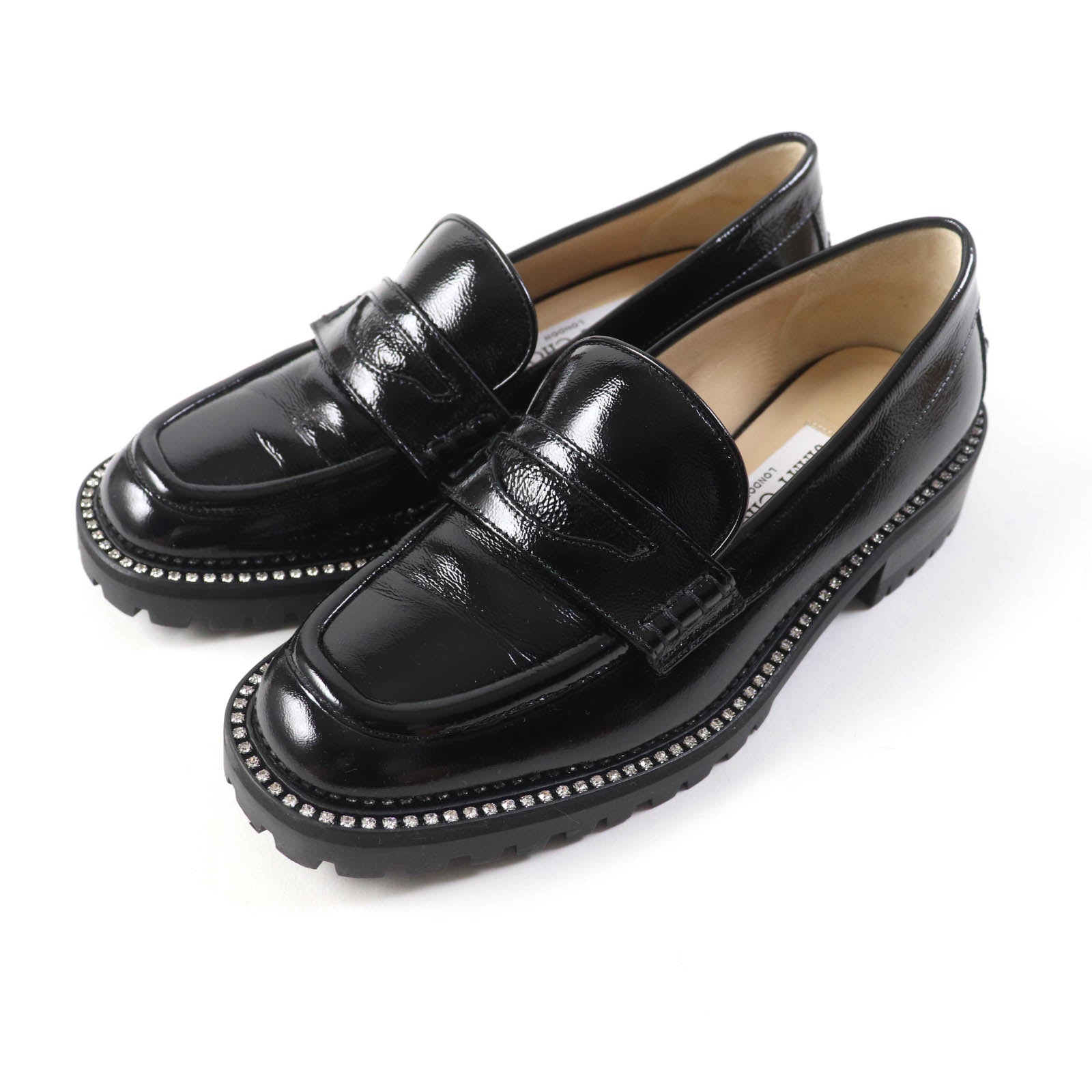 Jimmy Choo DEANNA Leather Loafers Black