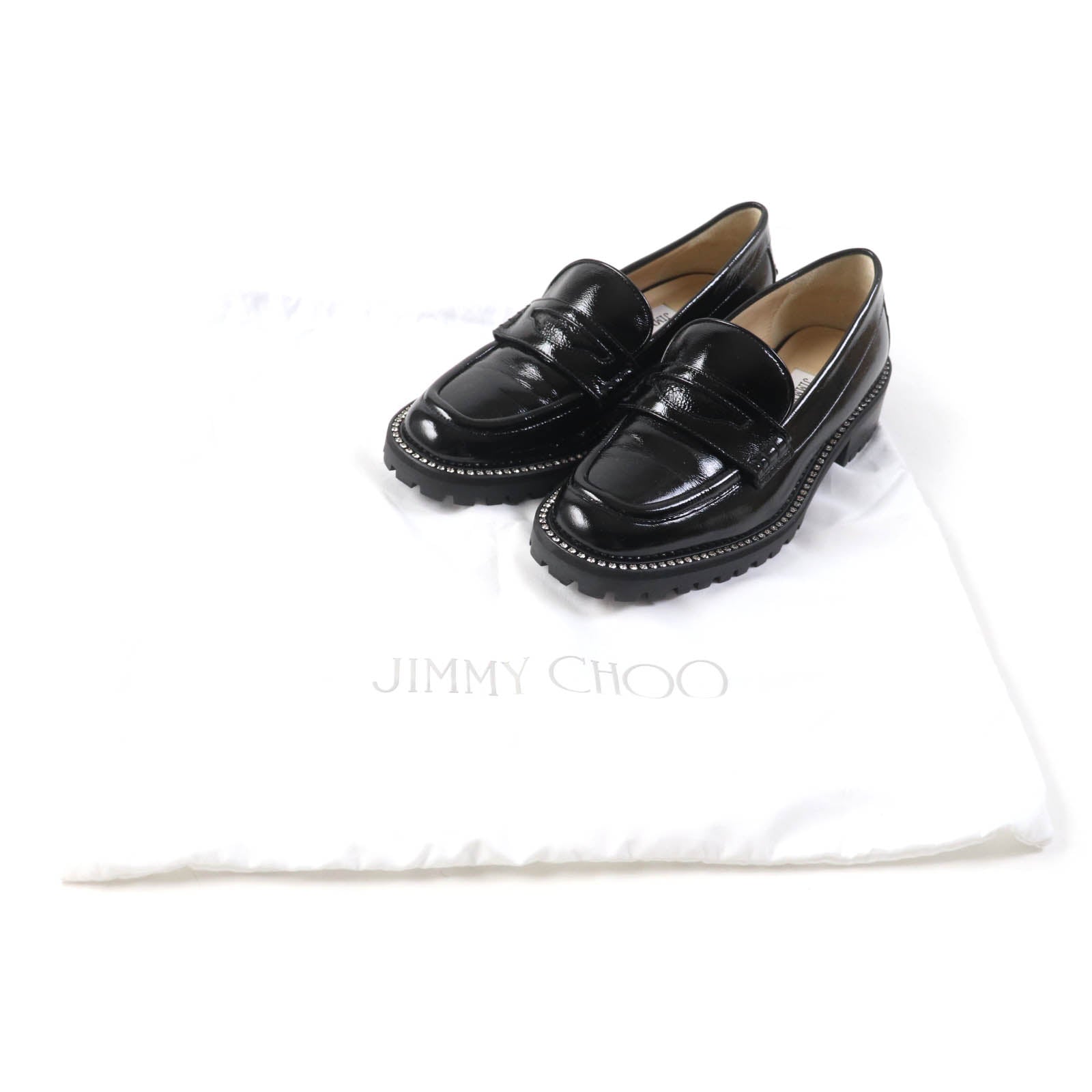 Jimmy Choo DEANNA Leather Loafers Black