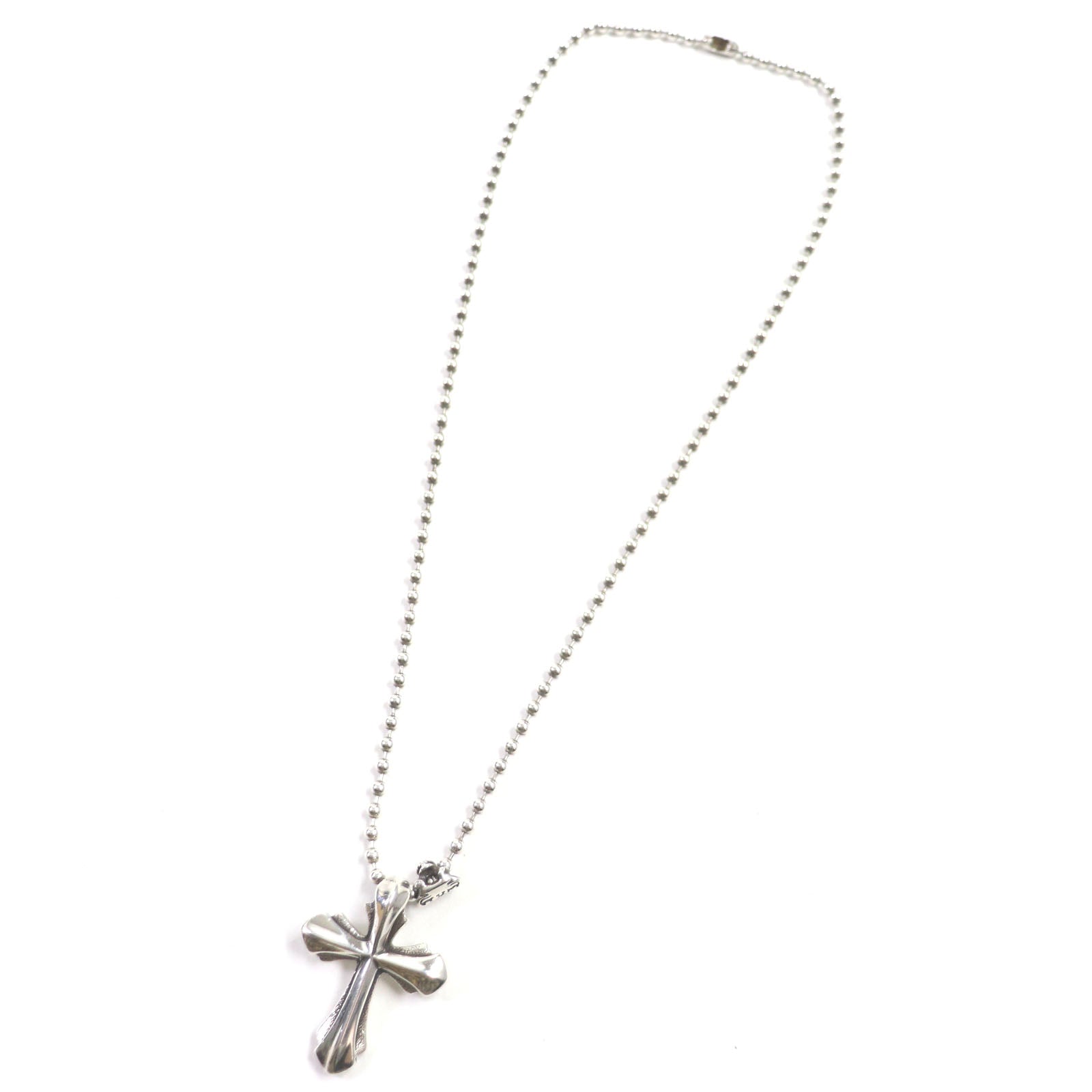 SV925 Cross Pendant Ball Chain Necklace