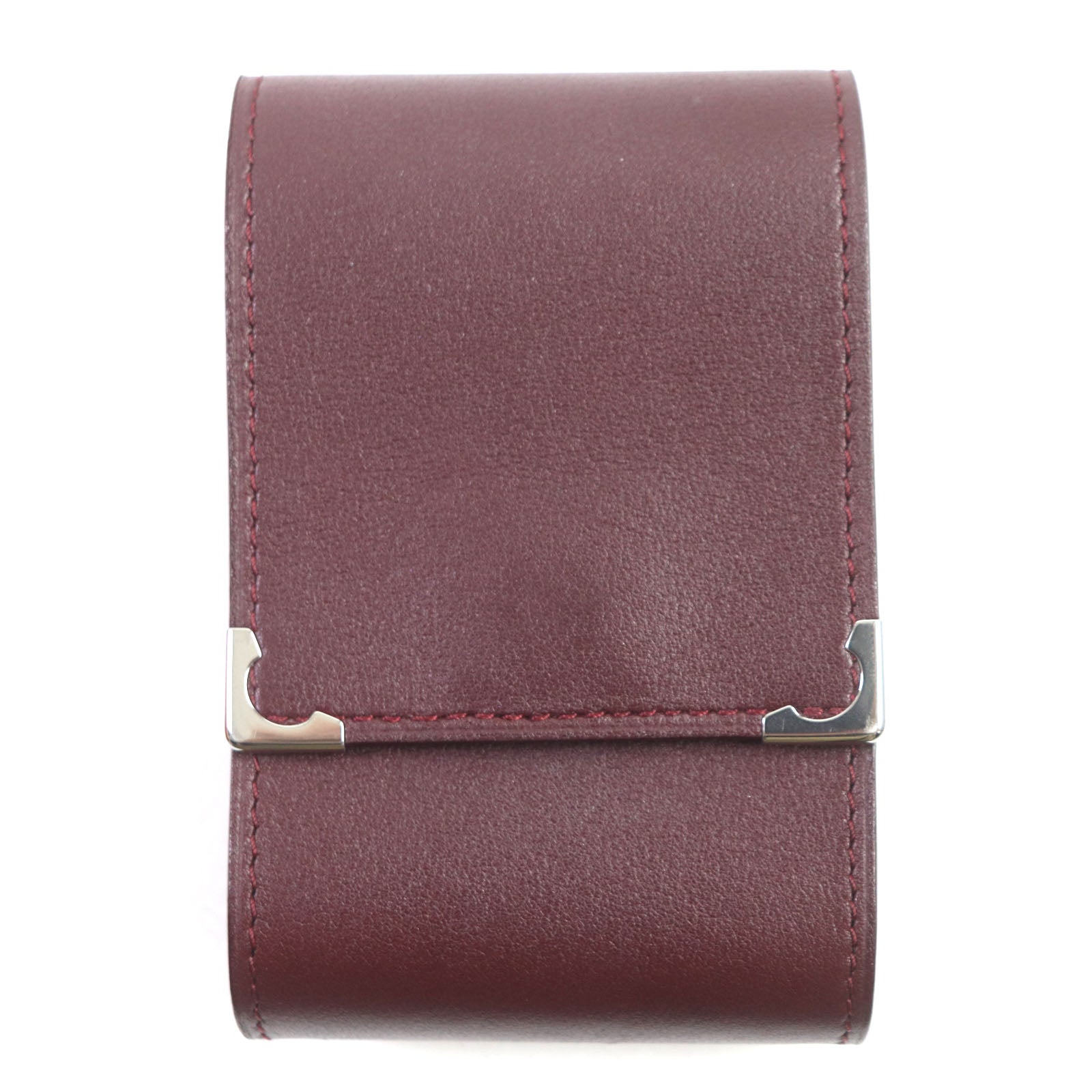 Cartier Leather Cigarette Case Bordeaux