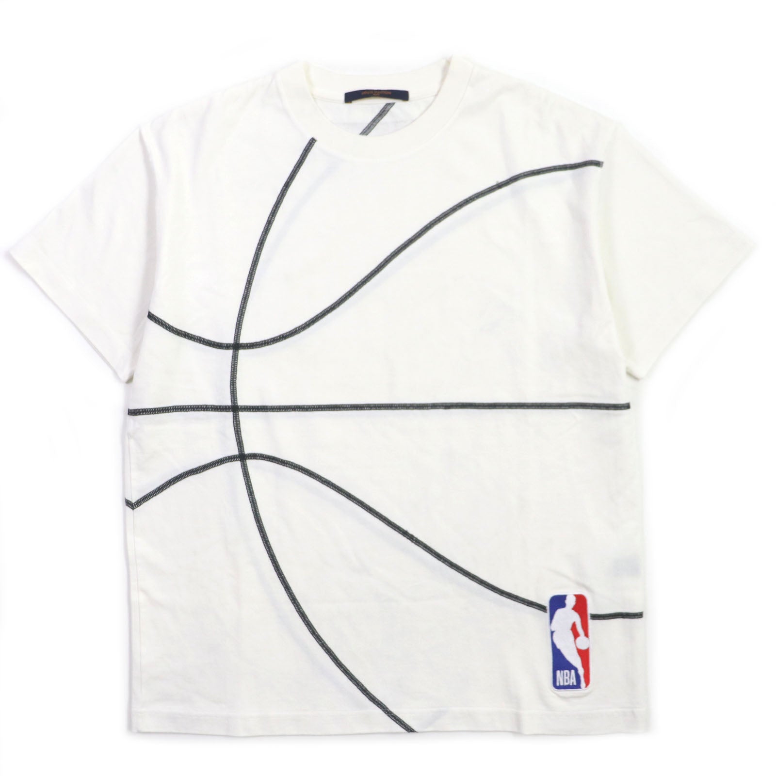 Louis Vuitton NBA Embroidery Cotton T-Shirt White S