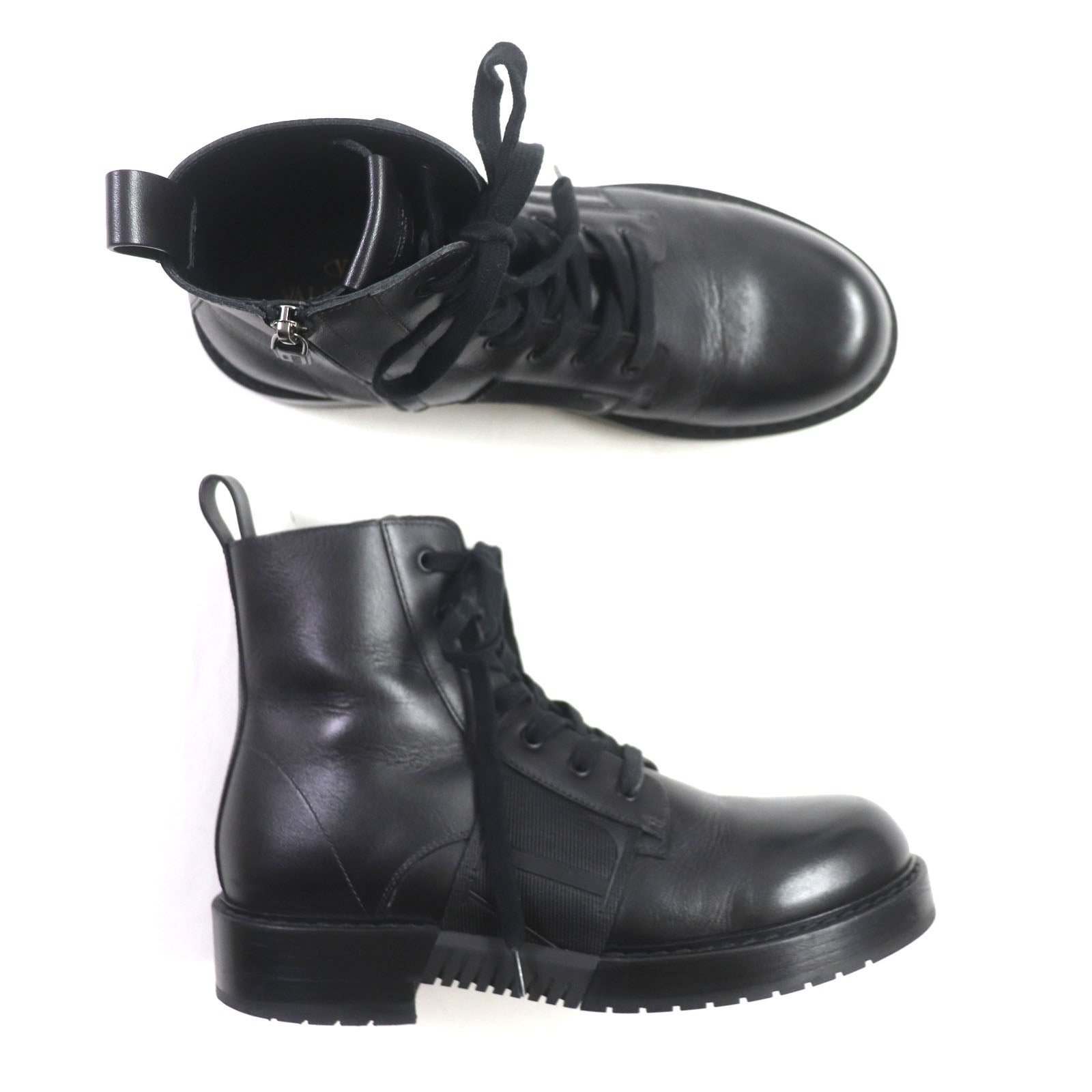 Valentino VLTN Leather Short Boots Black 40