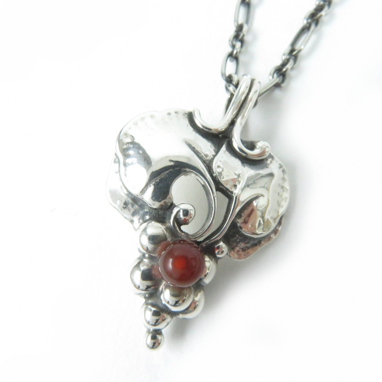 Georg Jensen 1996 Necklace SV925 Carnelian Silver