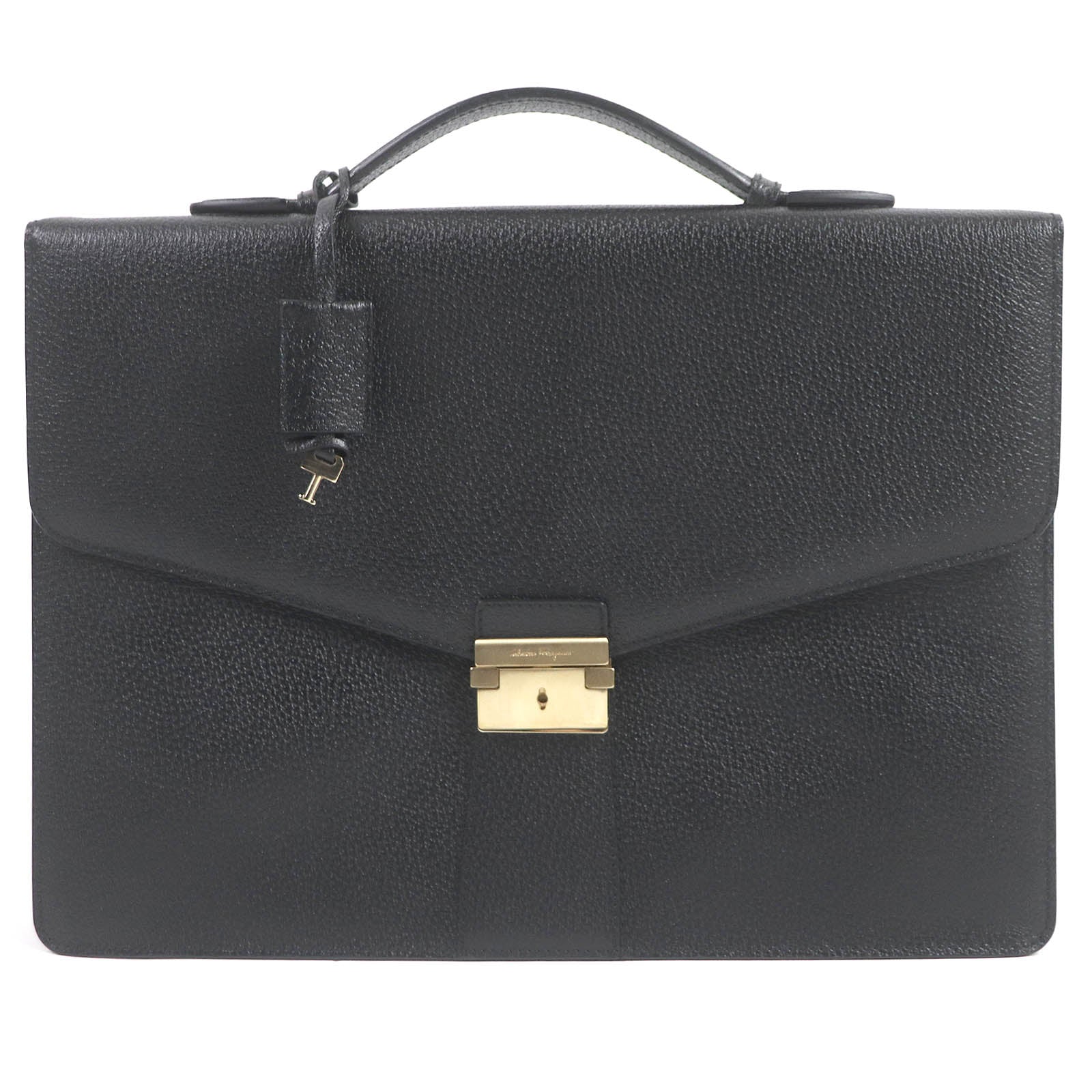 Salvatore Ferragamo Leather Briefcase Black