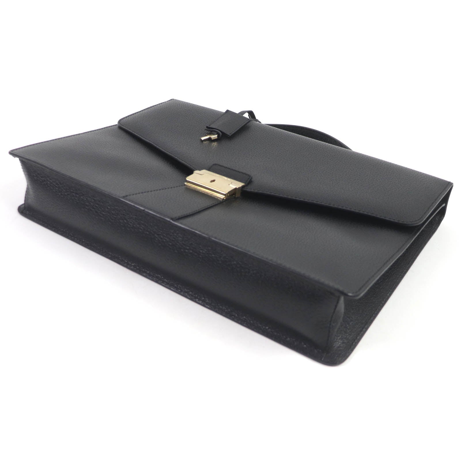 Salvatore Ferragamo Leather Briefcase Black