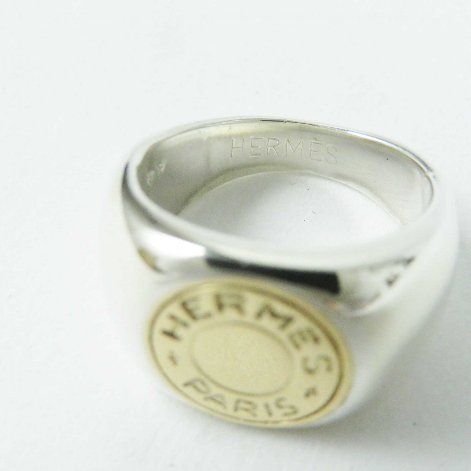 Hermes Vintage Pinky Ring SV925 750 Silver Gold