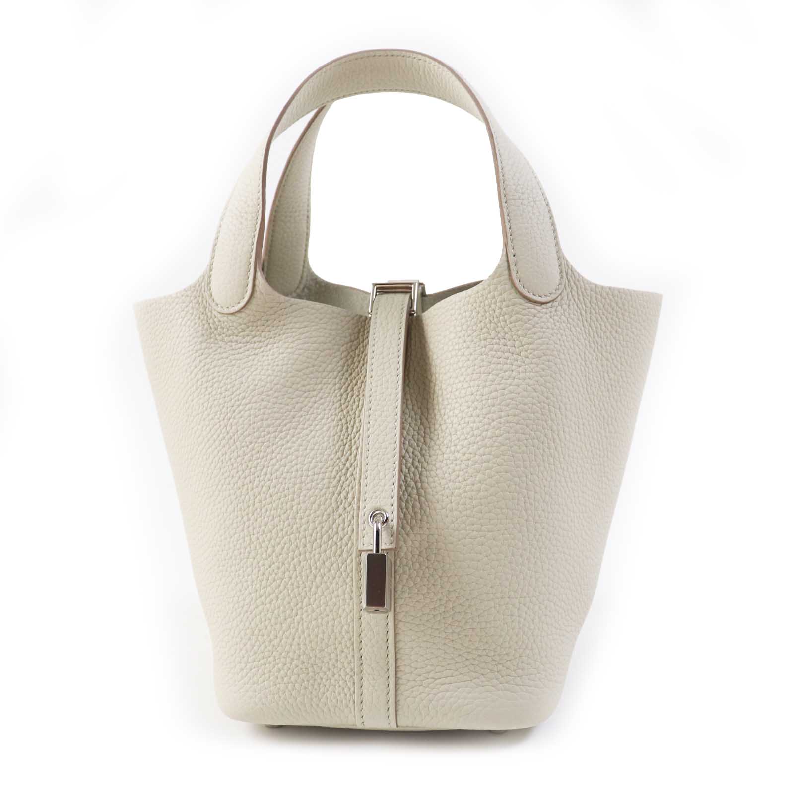 Hermes Picotin Lock PM 18 Beton Silver Handbag