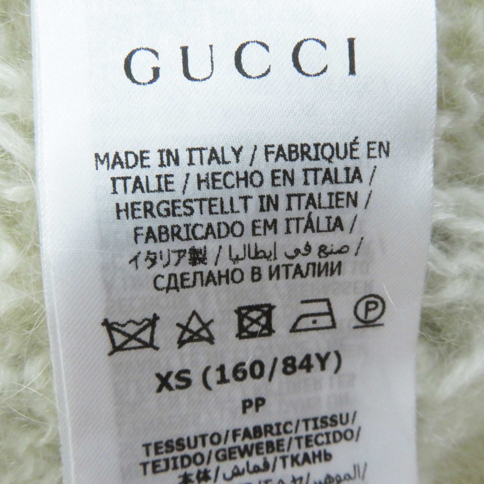 Gucci Mohair Nylon Turtleneck Cropped Knit XS