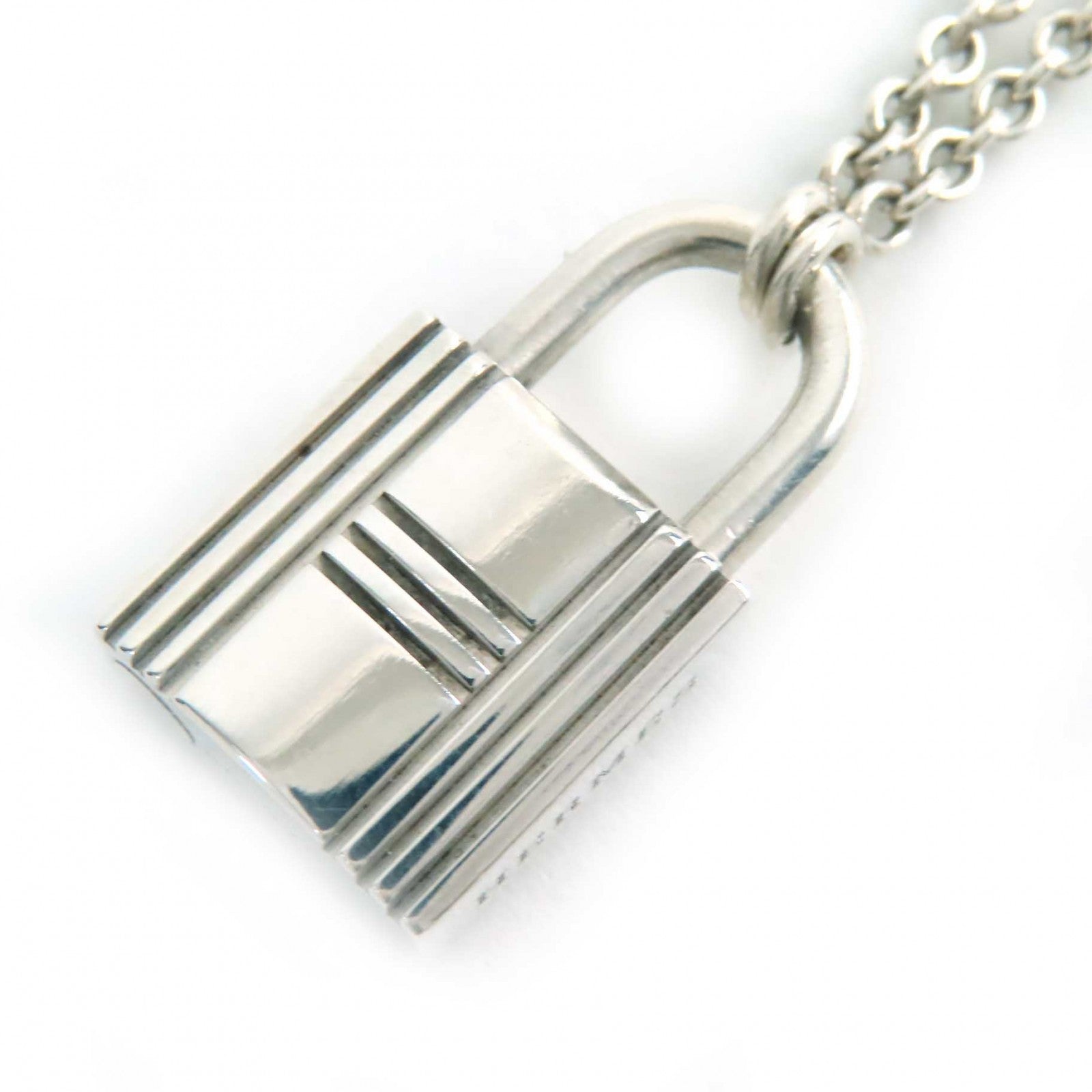 Hermes AG925 Cadena Padlock Pendant Necklace