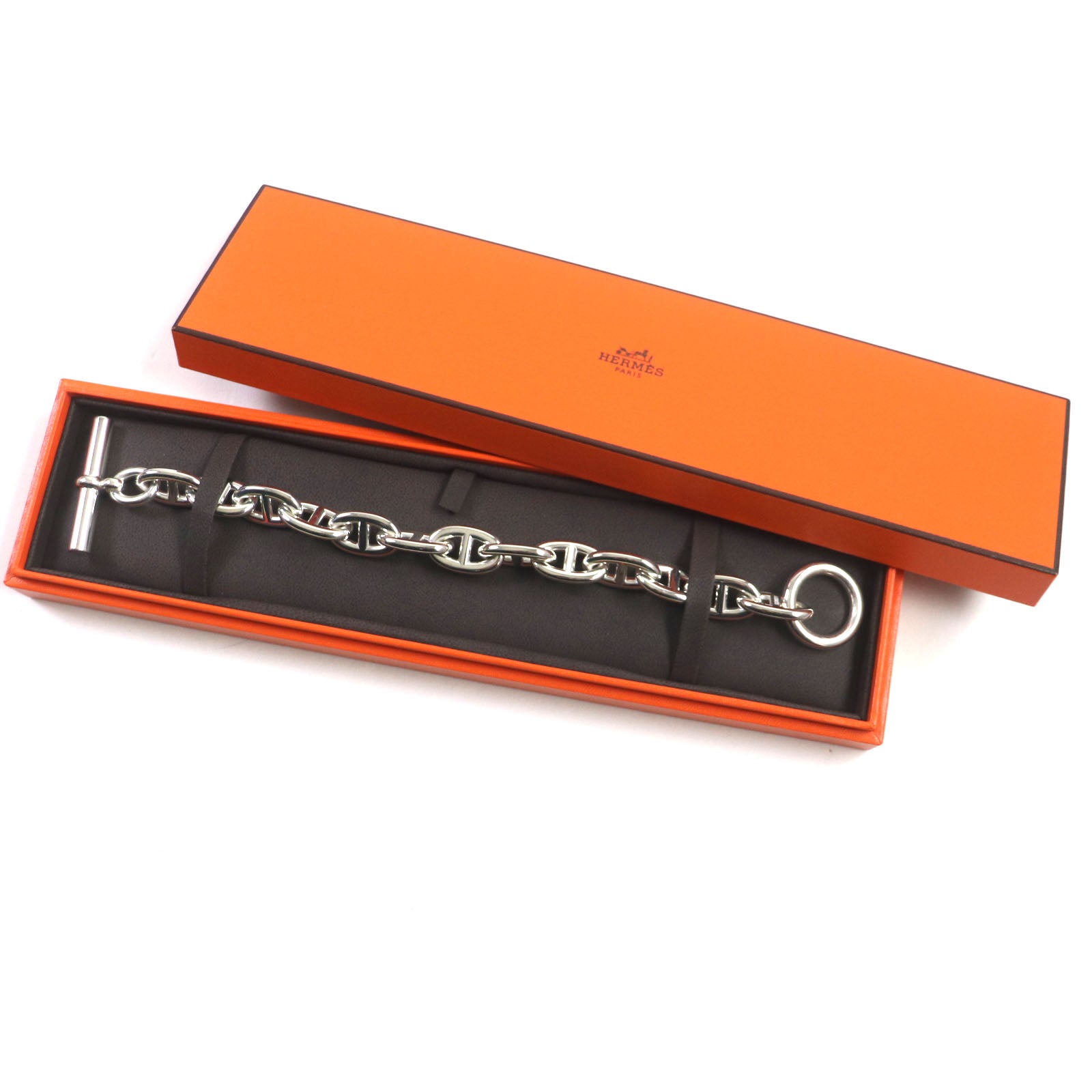 Hermes Silver TGM Bracelet 13LINK