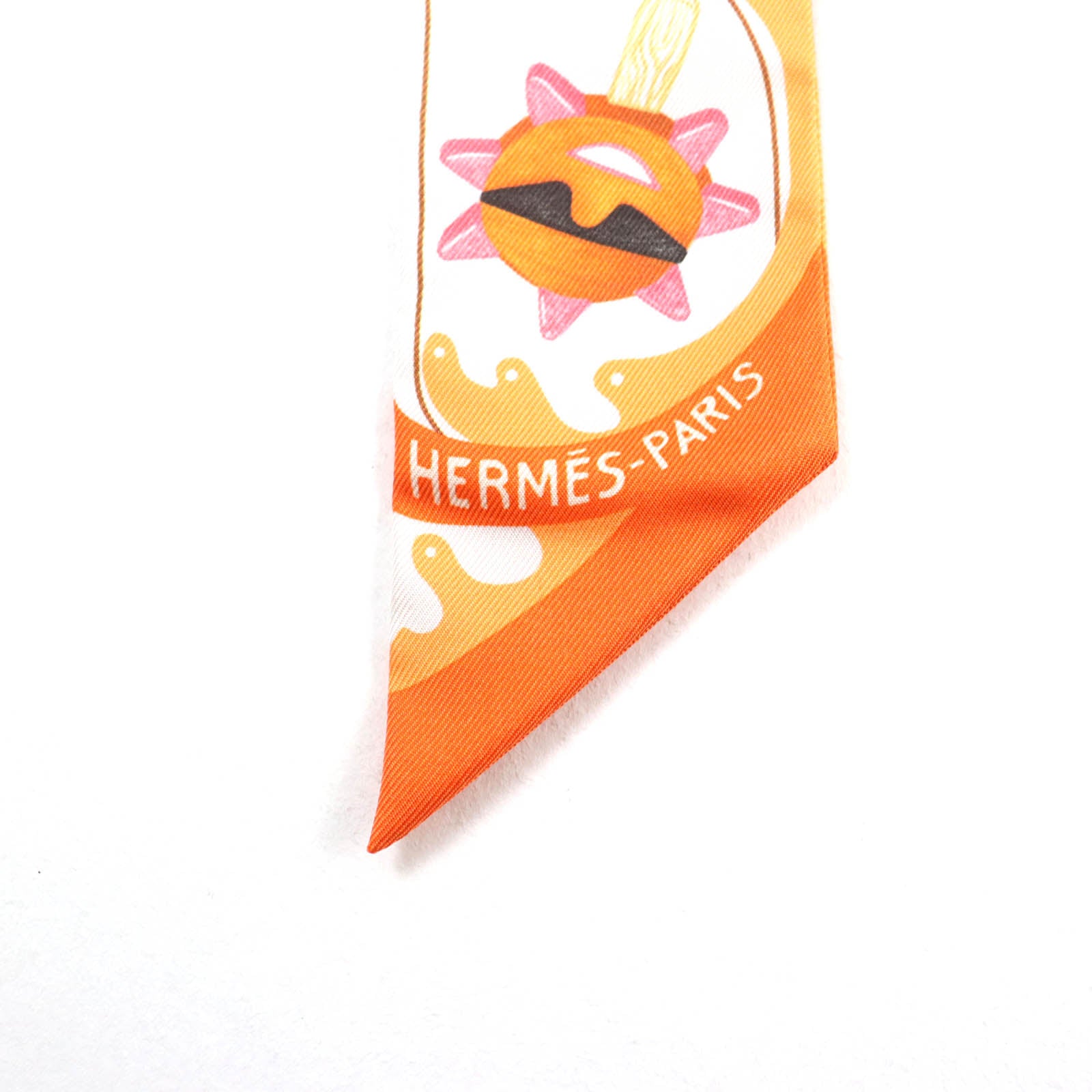 HERMES FUNNY ICE CREAM Silk Twilly Scarf