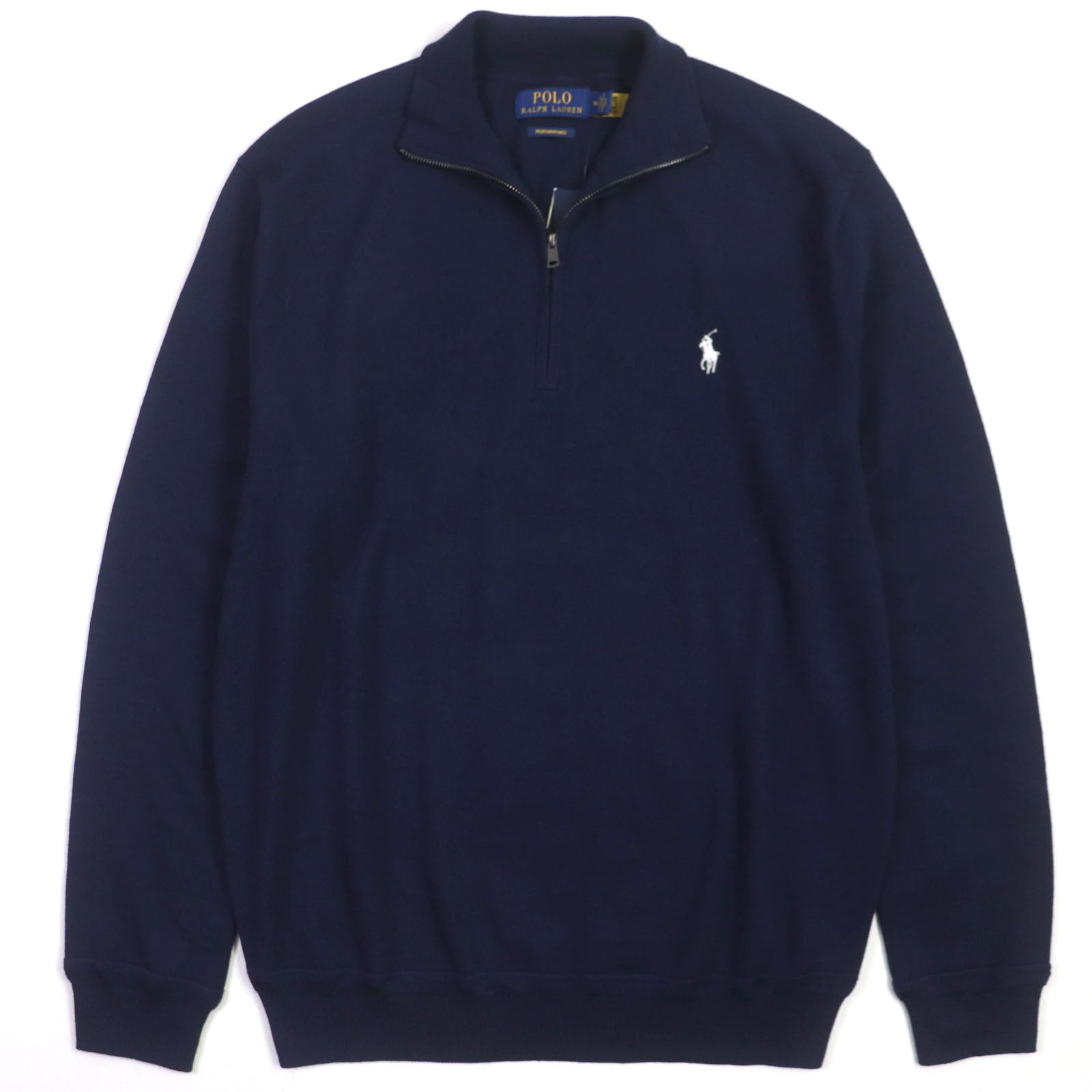 POLO RALPH LAUREN Performance Quarter-Zip Knit Sweater Navy M