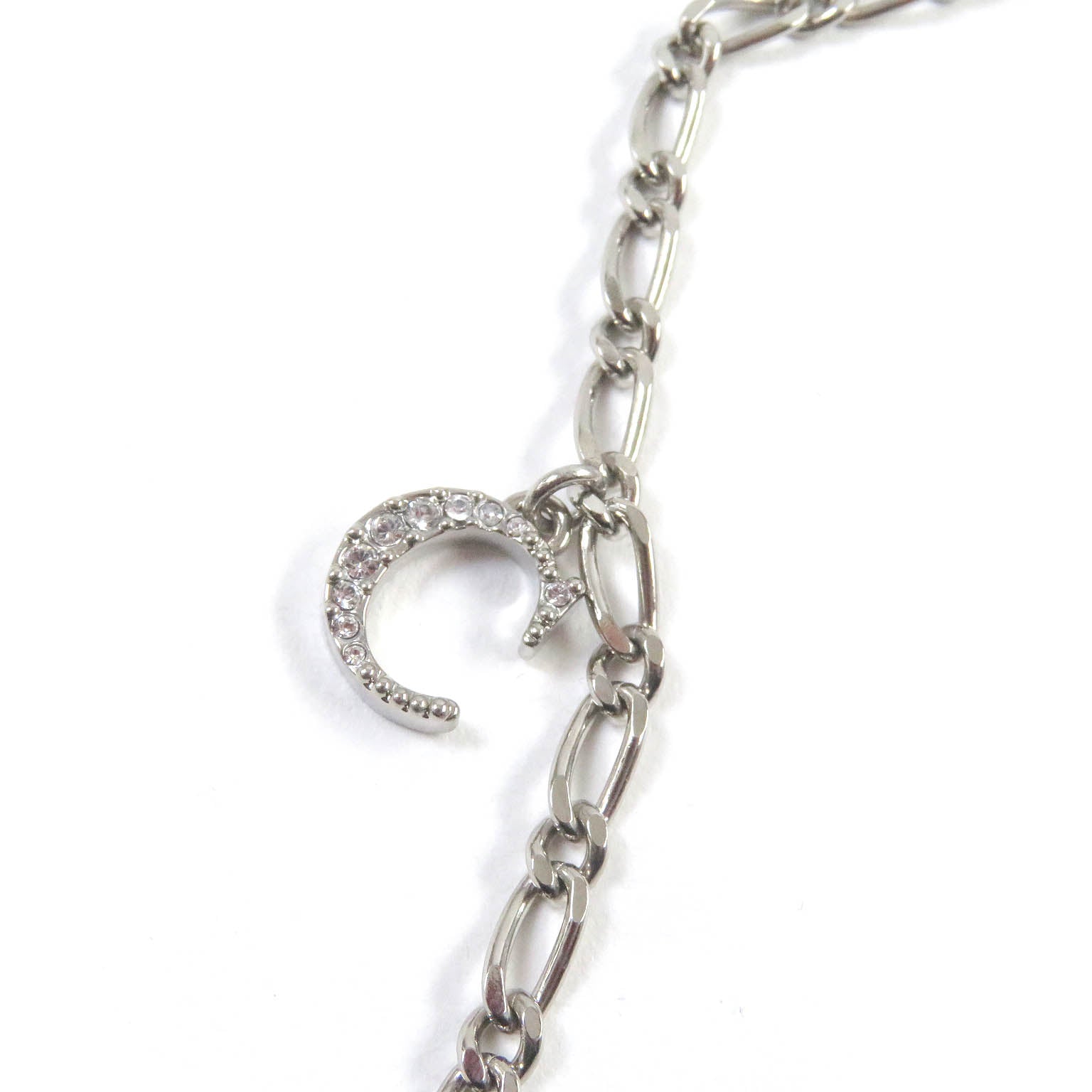 Dior CD Logo Rhinestone Chain Necklace