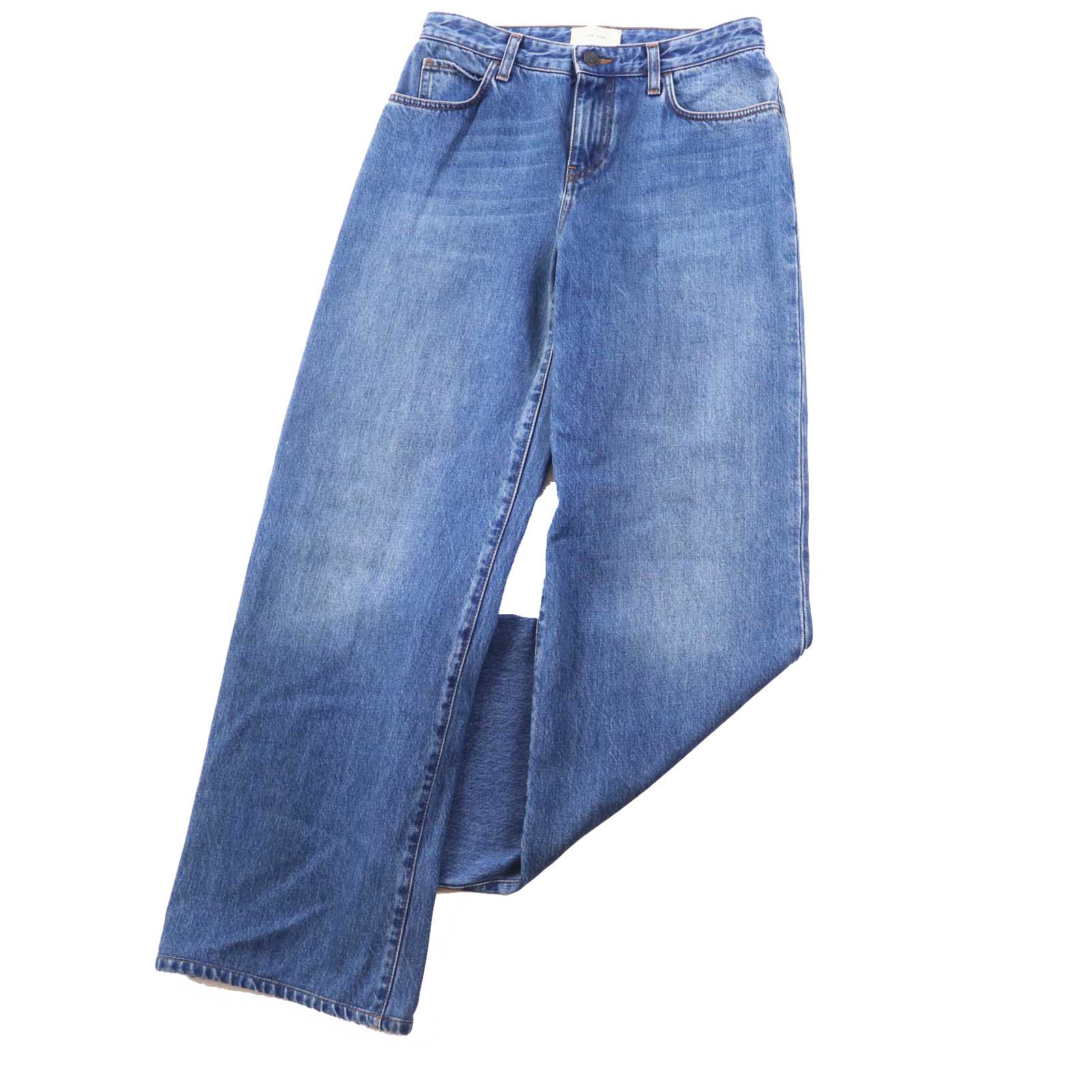 THE ROW Eglitta Washed Wide Straight Jeans Women