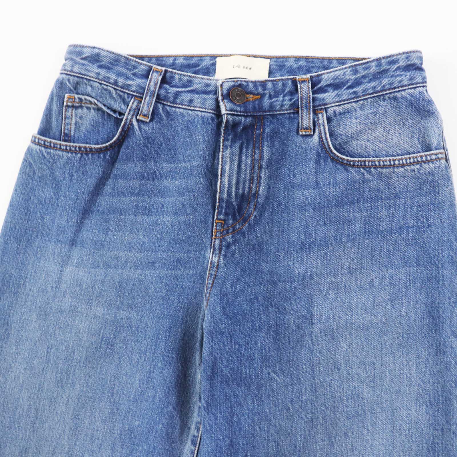 THE ROW Eglitta Washed Wide Straight Jeans Women