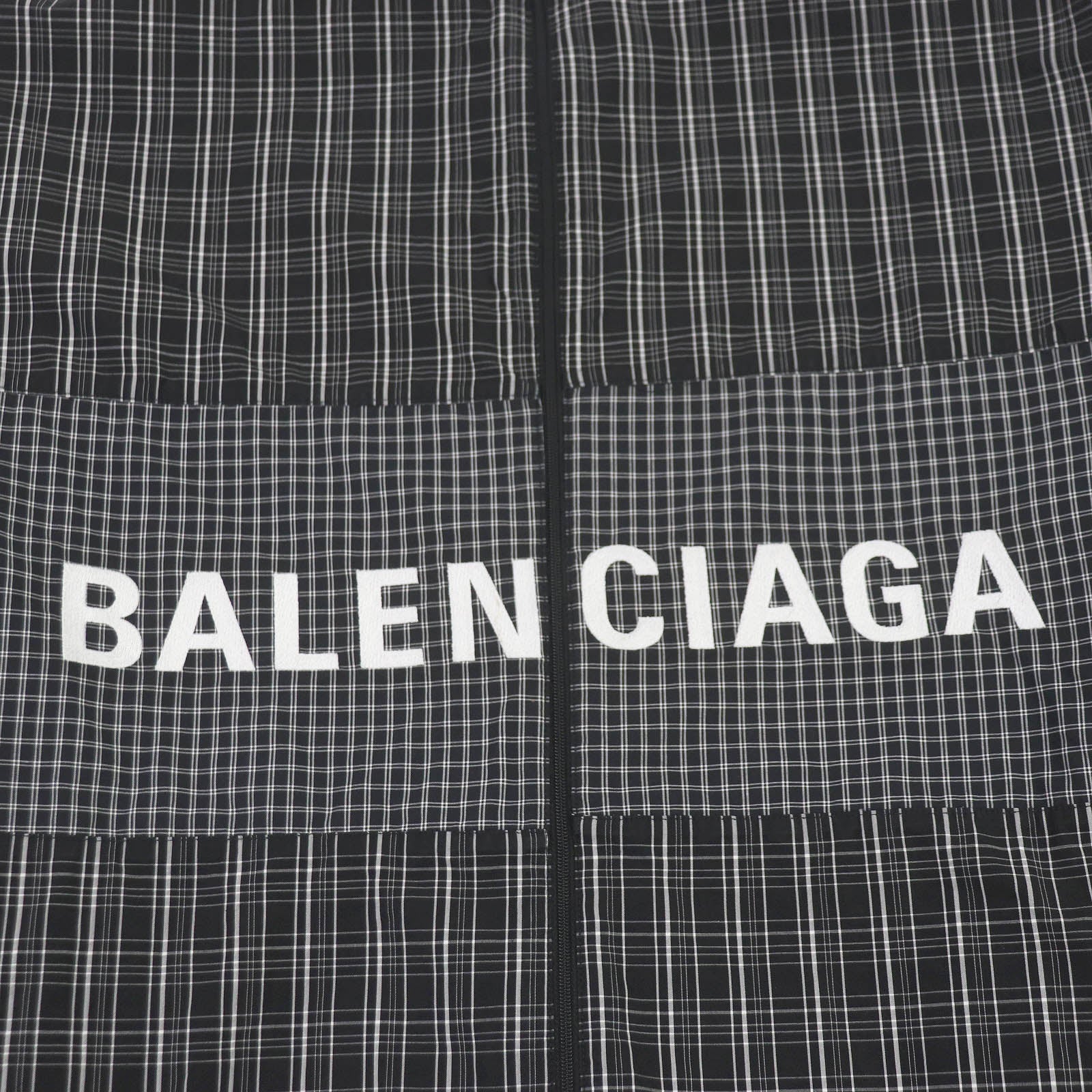 Balenciaga Logo Check Shirt Jacket Black