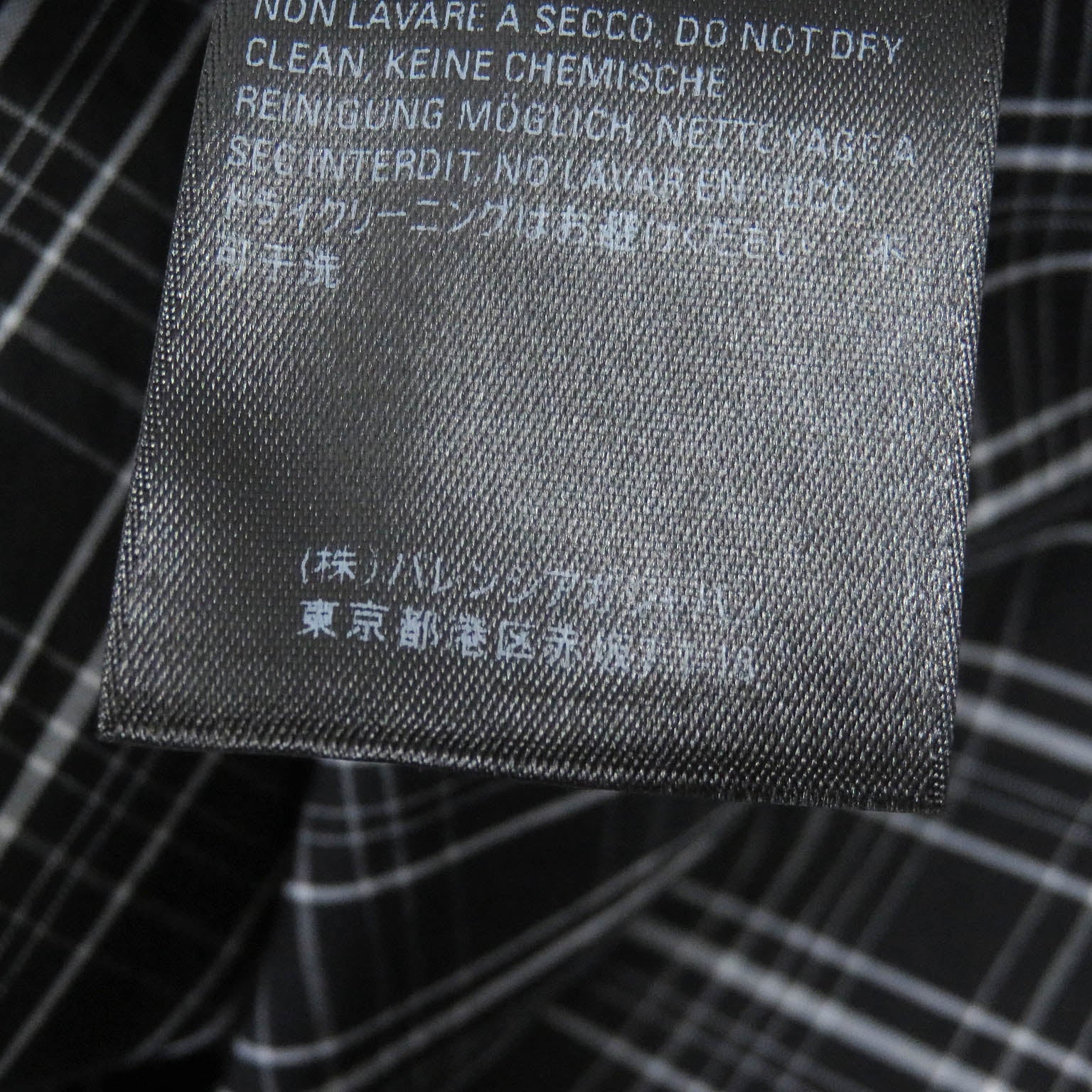 Balenciaga Logo Check Shirt Jacket Black