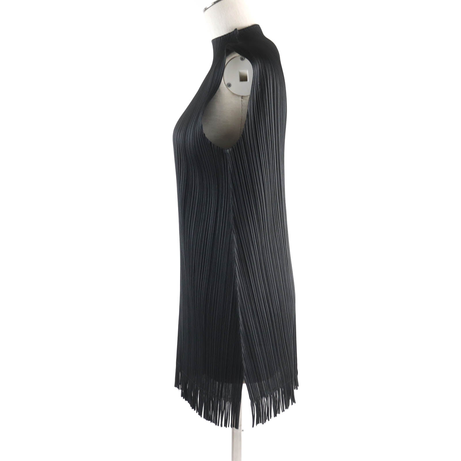 Issey Miyake Sleeveless Fringed Tunic Dress