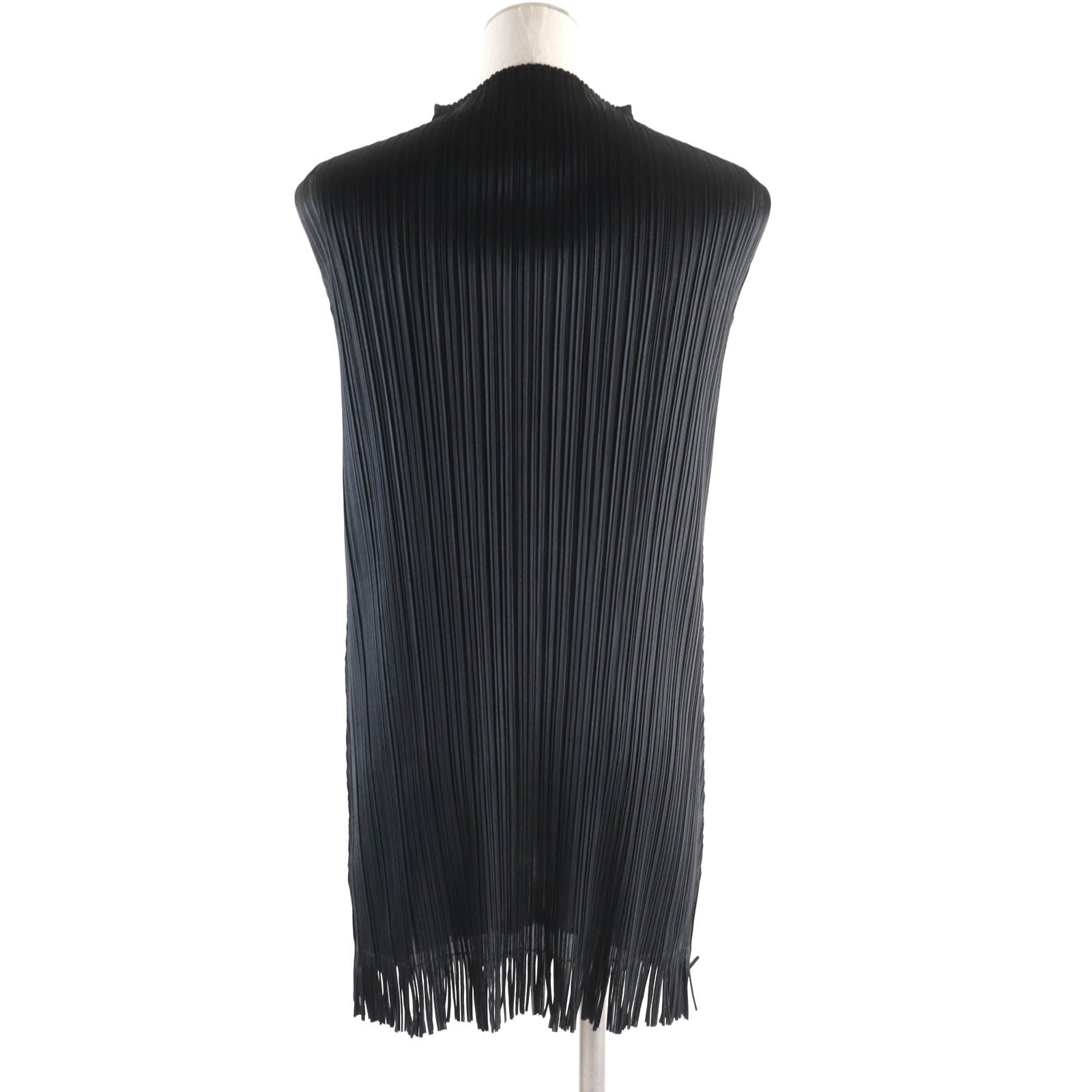 Issey Miyake Sleeveless Fringed Tunic Dress