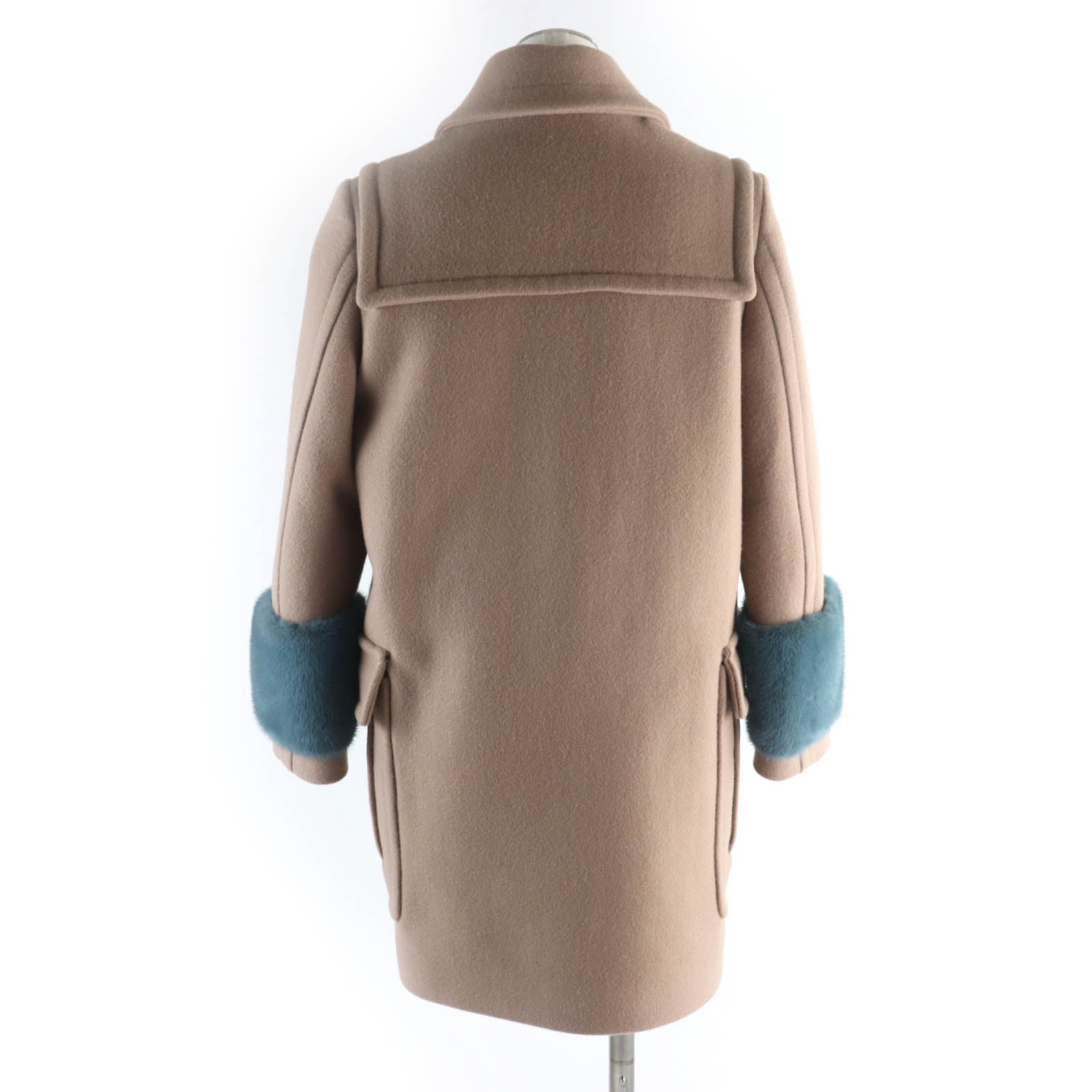 Gucci Wool Leather Mink Duffel Coat Women