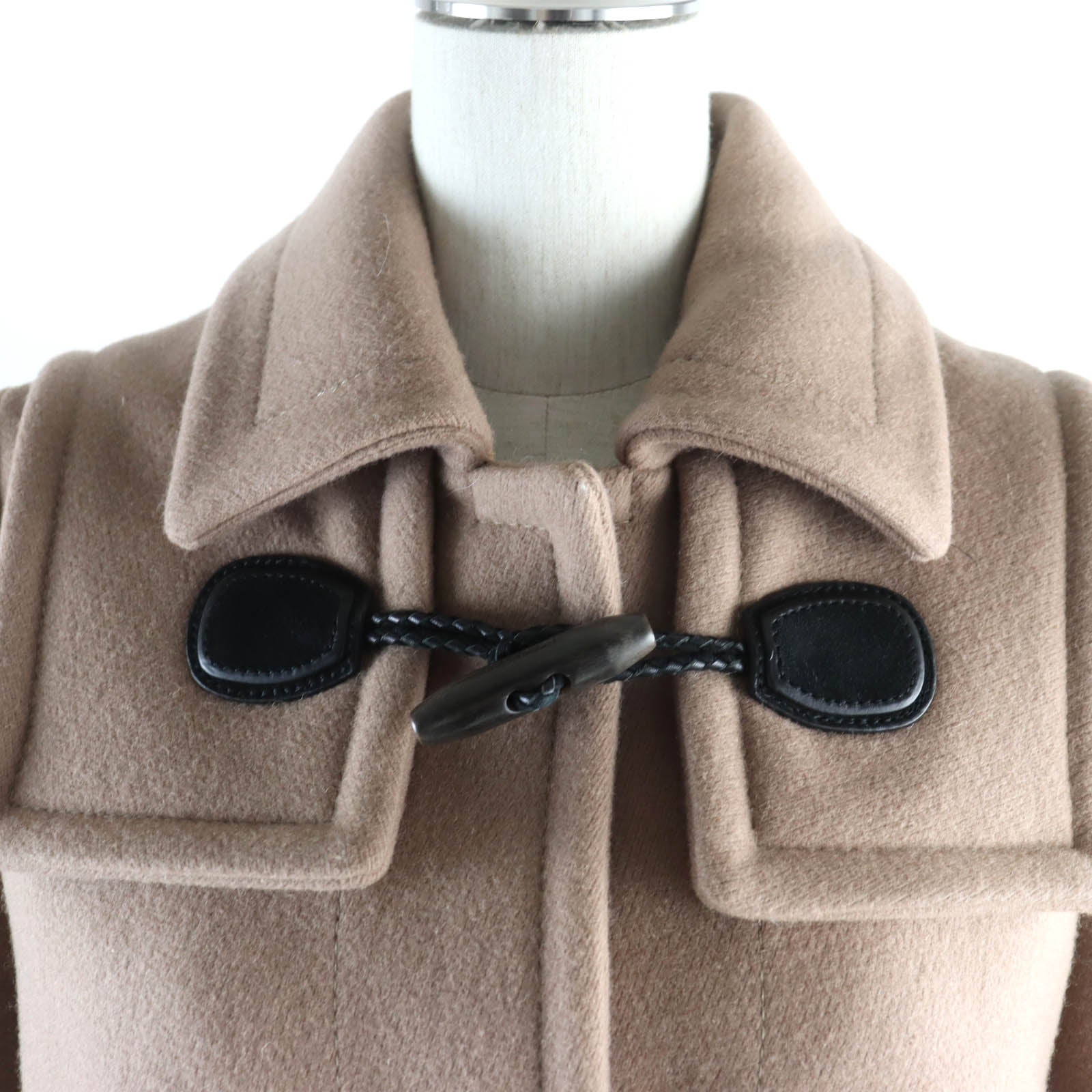 Gucci Wool Leather Mink Duffel Coat Women