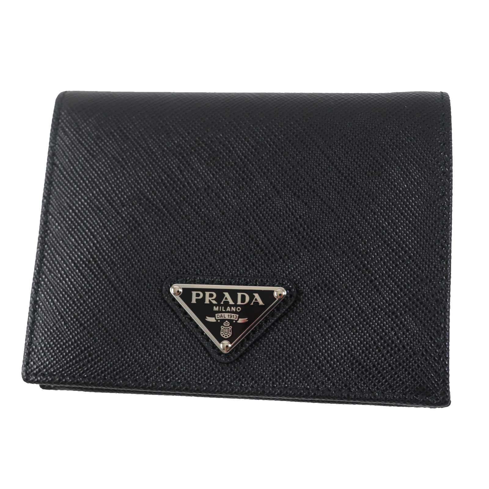 PRADA Saffiano Leather Bifold Wallet Black