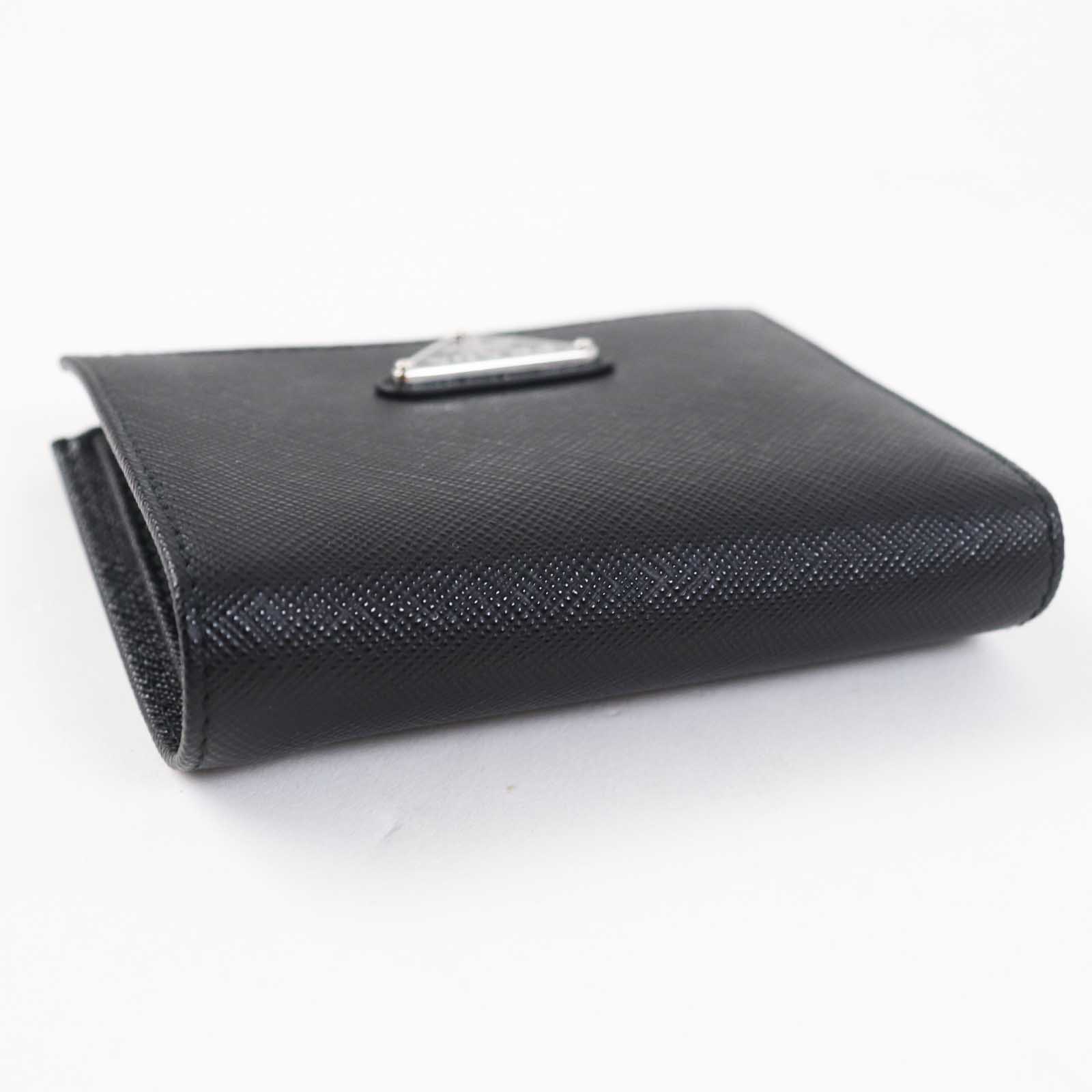 PRADA Saffiano Leather Bifold Wallet Black