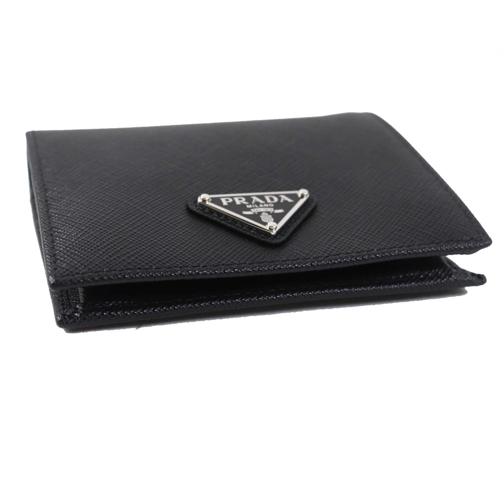 PRADA Saffiano Leather Bifold Wallet Black