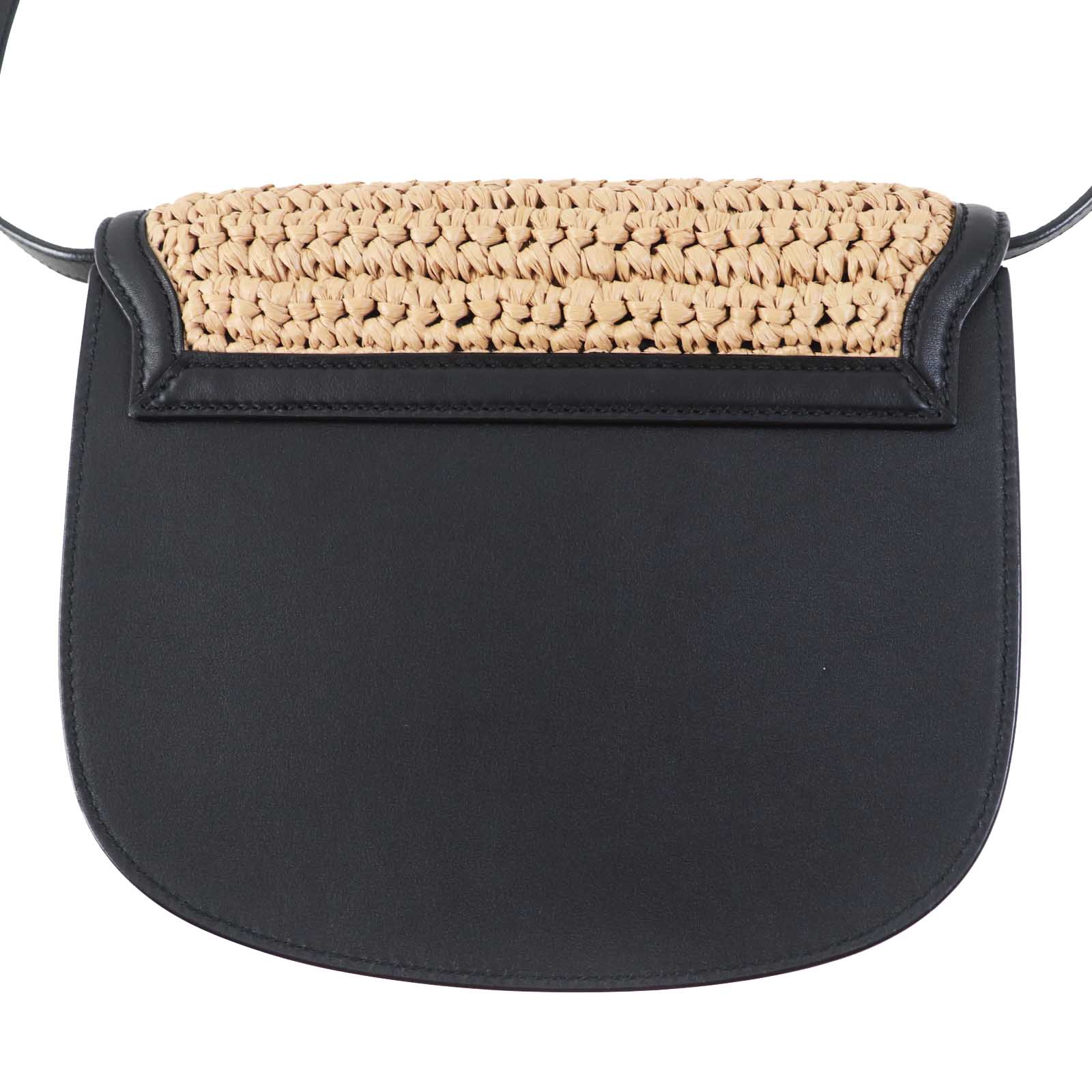 Saint Laurent Kaia Raffia Leather Shoulder Bag