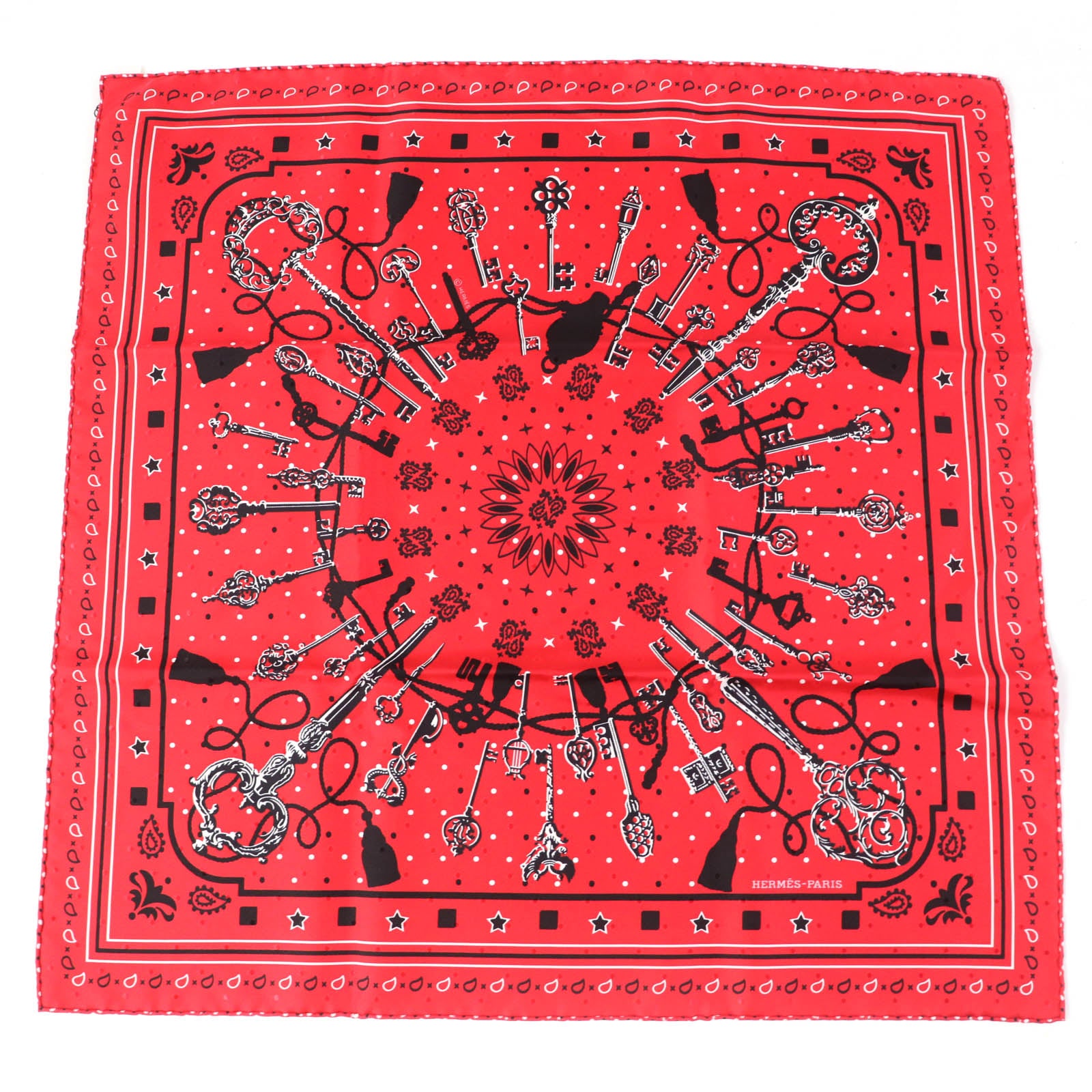 Hermes Carre 55 LES CLES Key Scarf