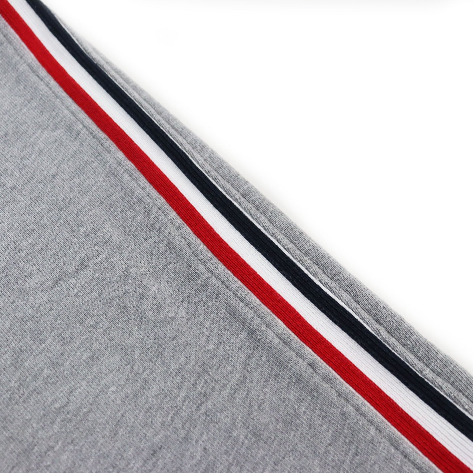 THOM BROWNE Stripe Sweatpants Cotton Light Gray