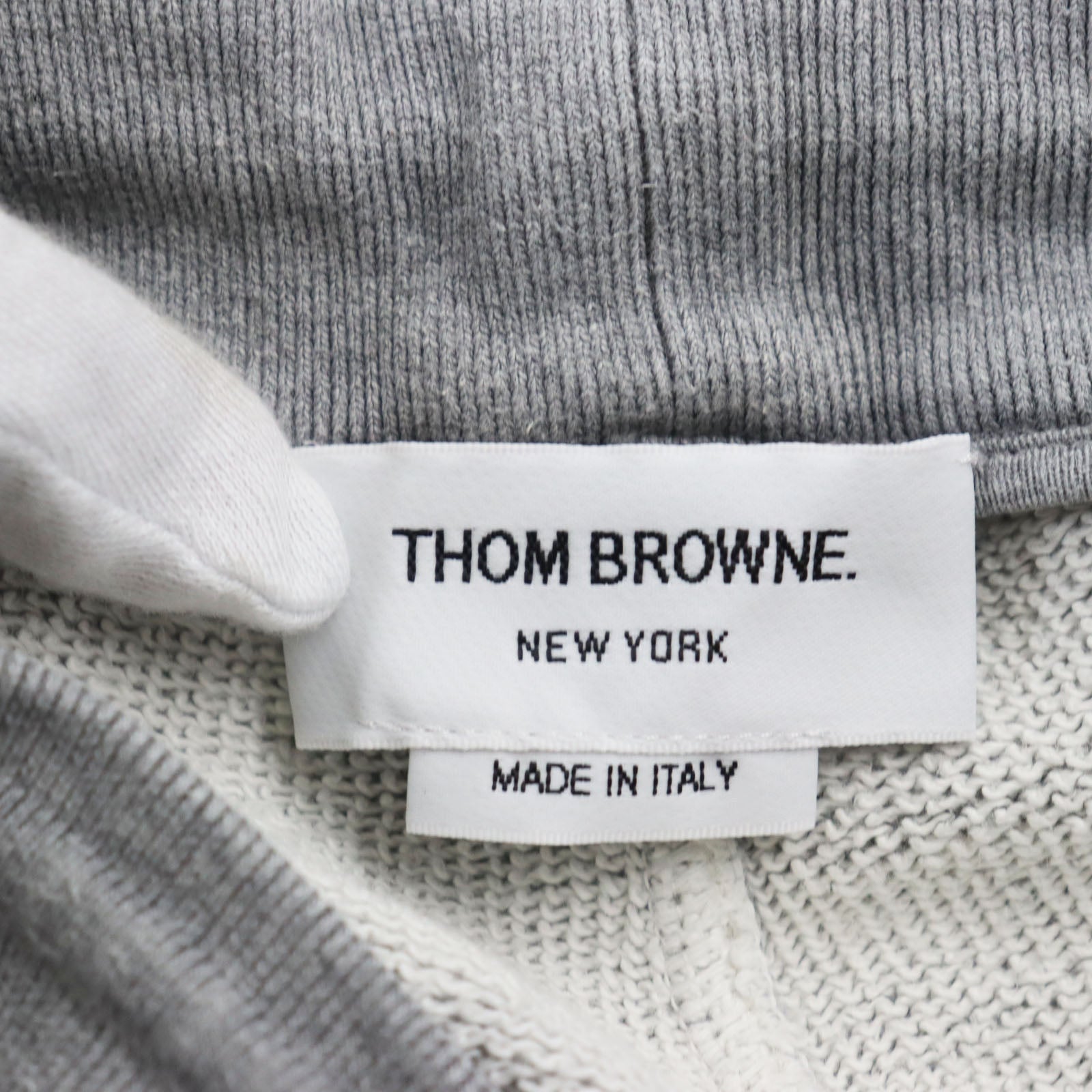 THOM BROWNE Stripe Sweatpants Cotton Light Gray