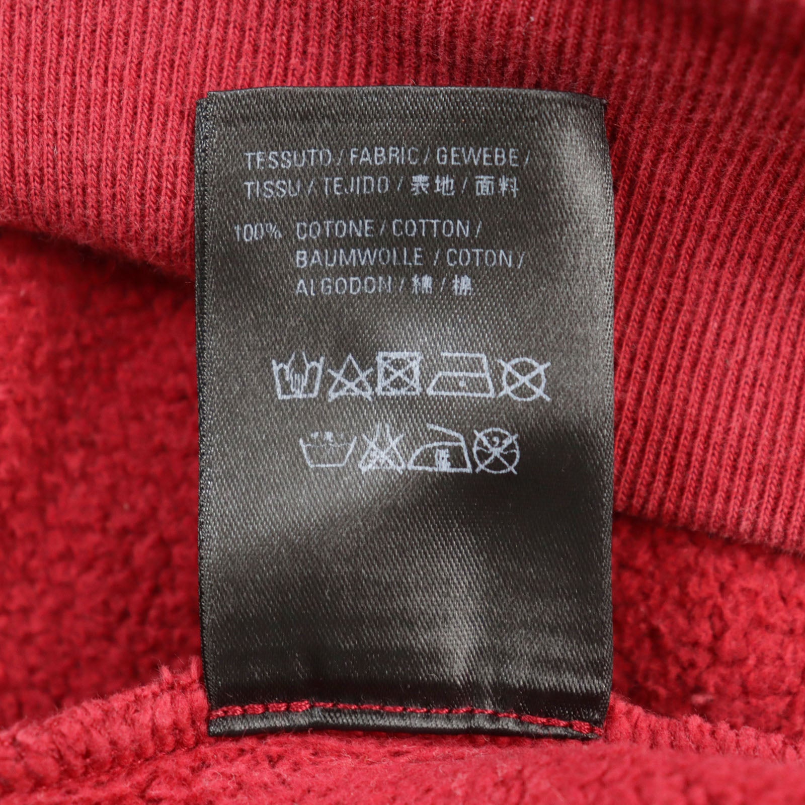 Balenciaga Cotton Back Logo Hoodie Red M